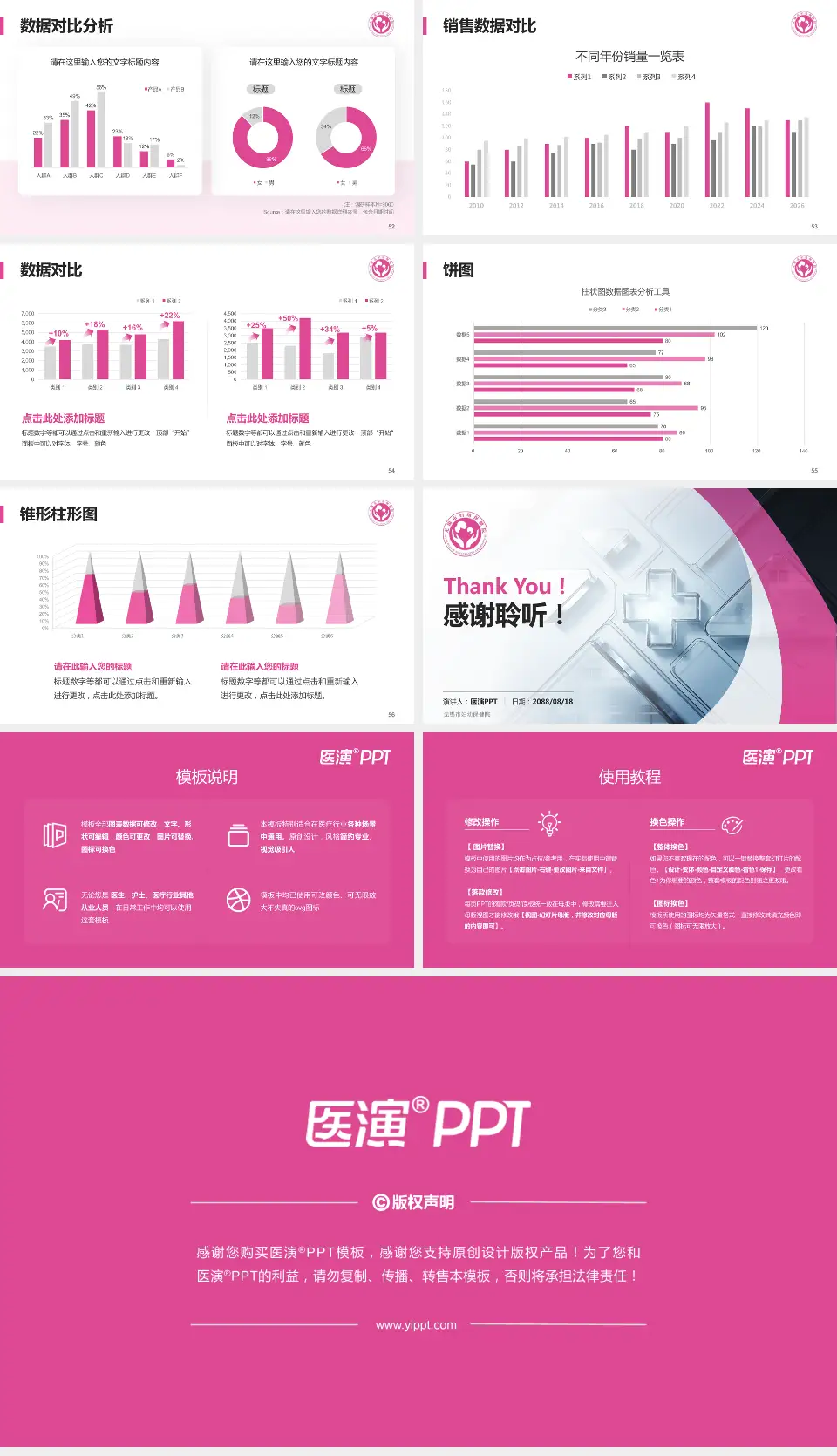 无锡市妇幼保健院医疗行业比赛专用PPT模板16:9格式幻灯片预览图7