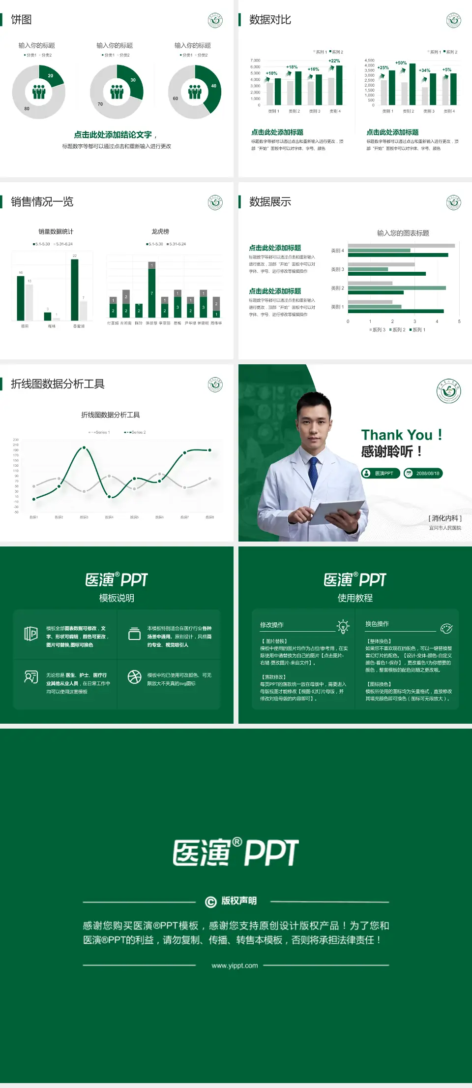 宜兴市人民医院病例分享与讨论PPT模板4:3格式幻灯片预览图4