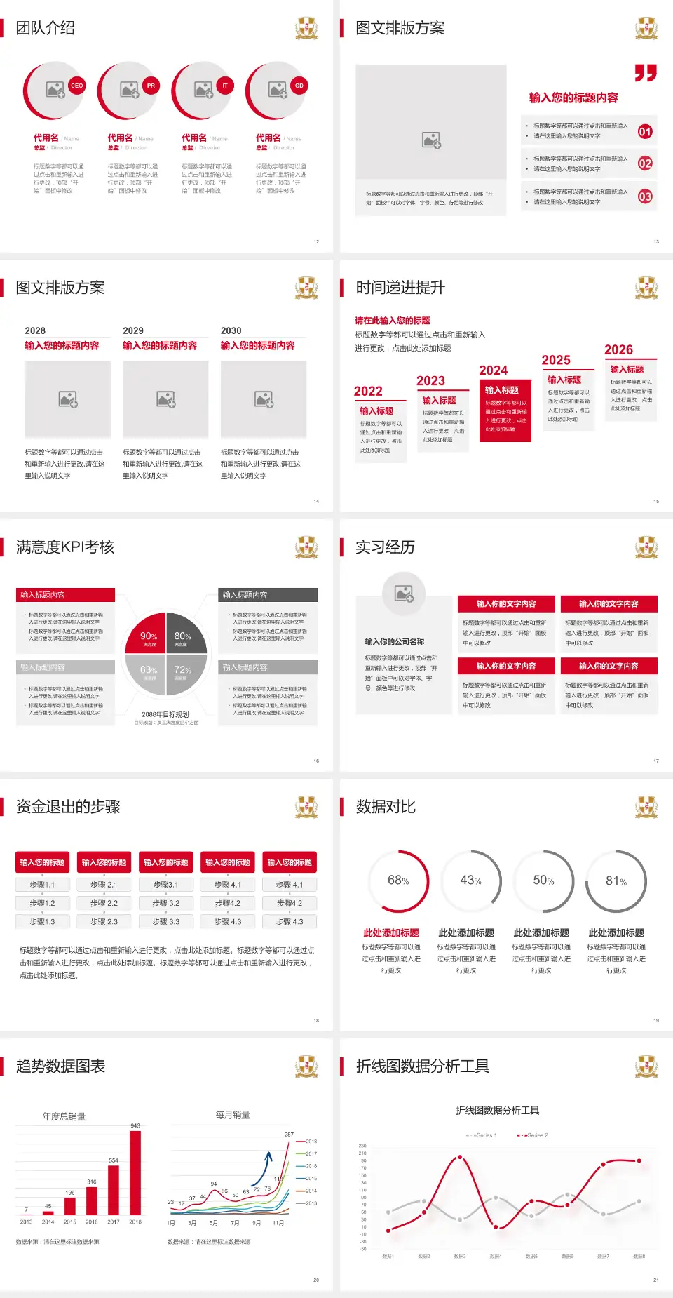 苏州九龙医院培训与教育PPT模板4:3格式幻灯片预览图3