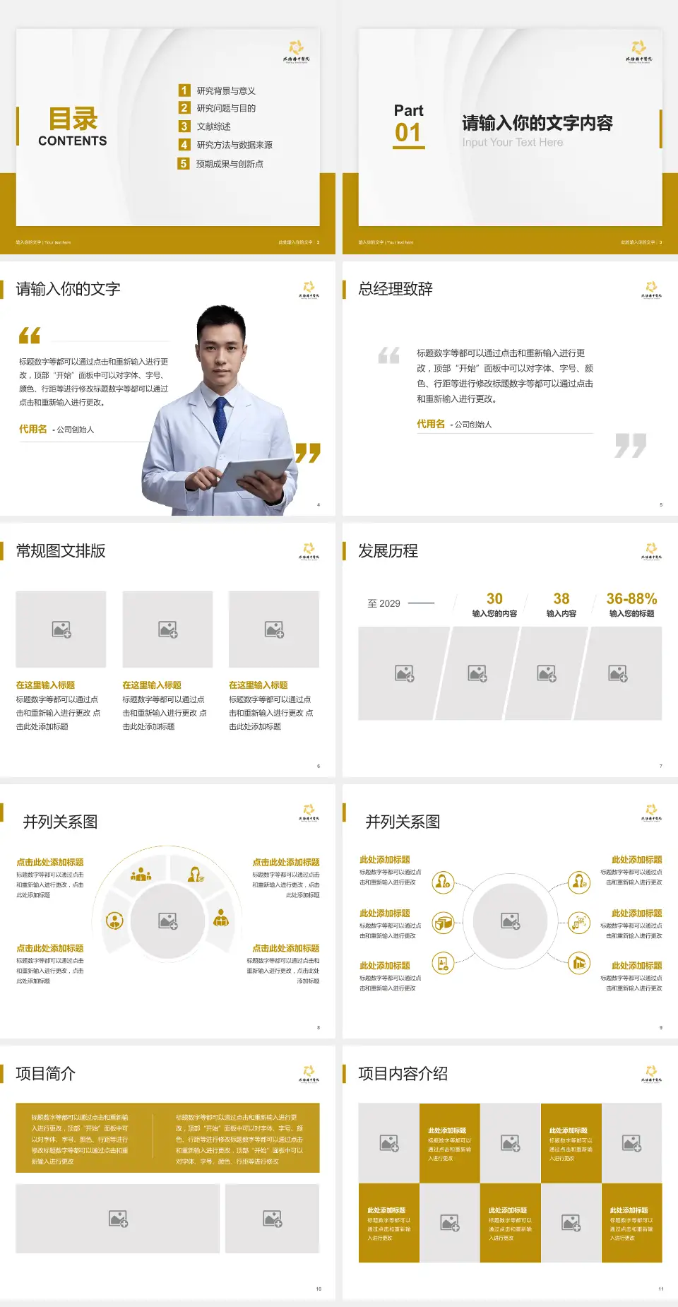 沭阳县中医院医院管理报告PPT模板4:3格式幻灯片预览图2