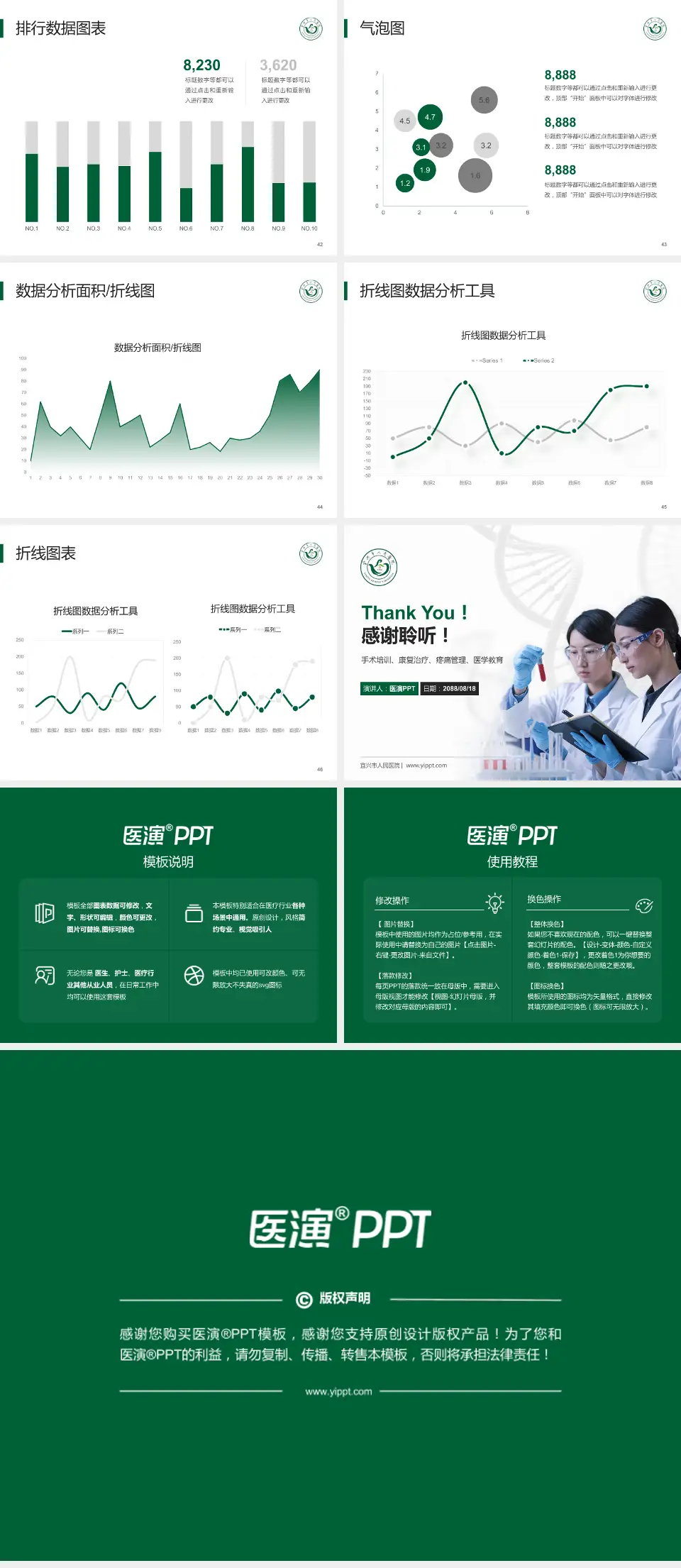 宜兴市人民医院科研成果展示PPT模板4:3格式幻灯片预览图6