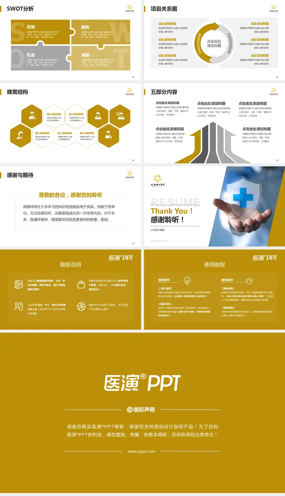 沭阳县中医院个人求职应聘简历PPT模板16:9格式幻灯片预览图4