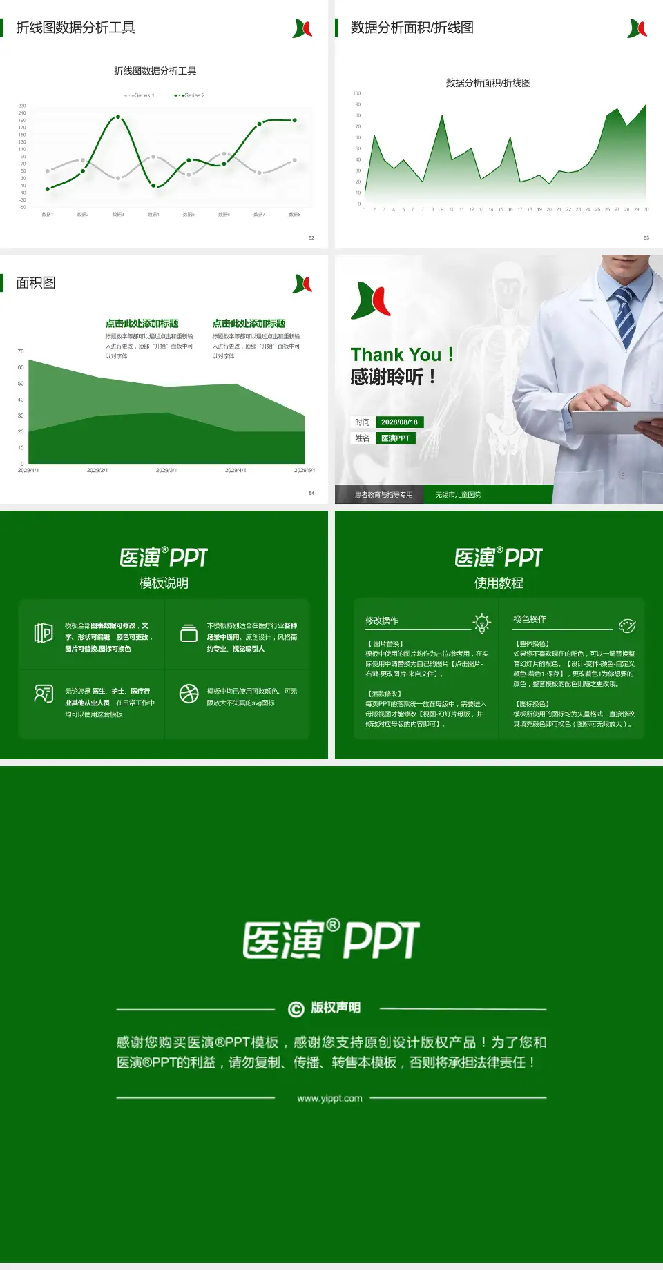 无锡市儿童医院患者教育与指导PPT模板4:3格式幻灯片预览图7