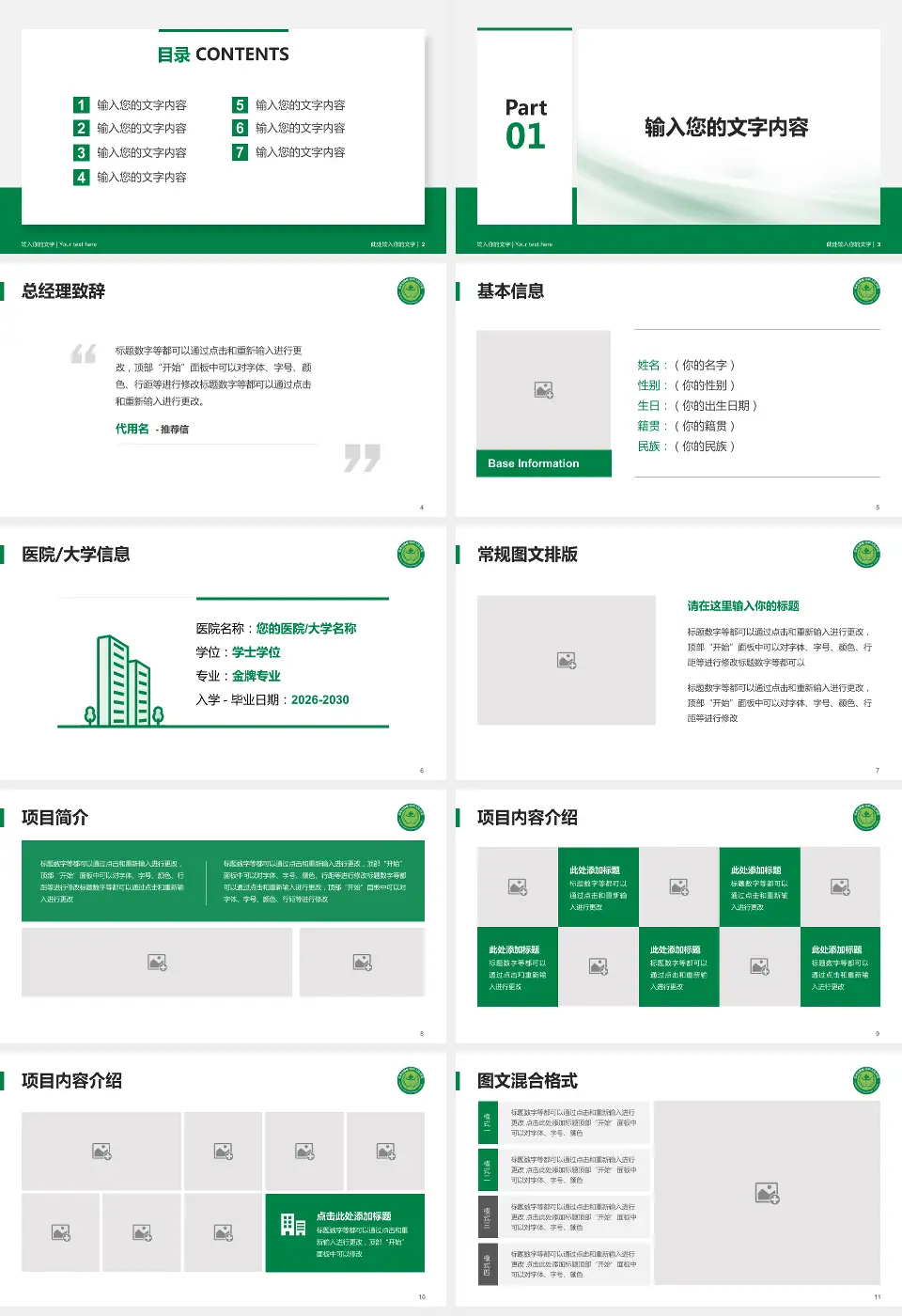常州市第四人民医院个人求职应聘简历PPT模板16:9格式幻灯片预览图2