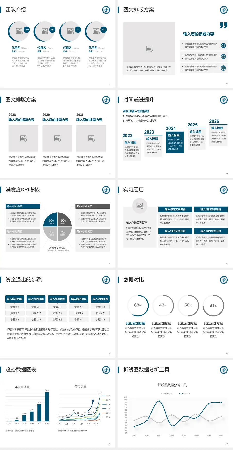 江南大学附属医院培训与教育PPT模板4:3格式幻灯片预览图3