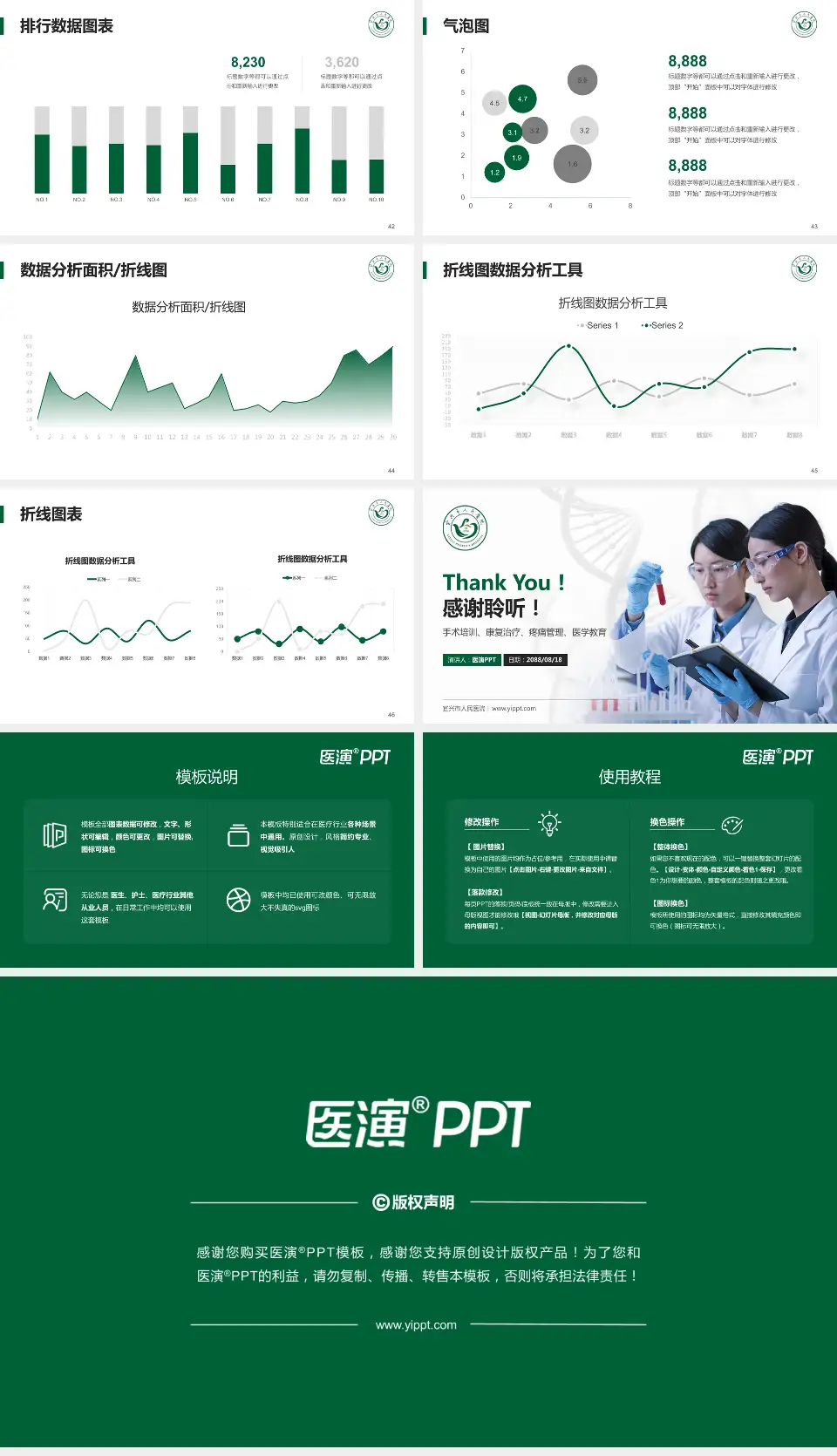 宜兴市人民医院科研成果展示PPT模板16:9格式幻灯片预览图6