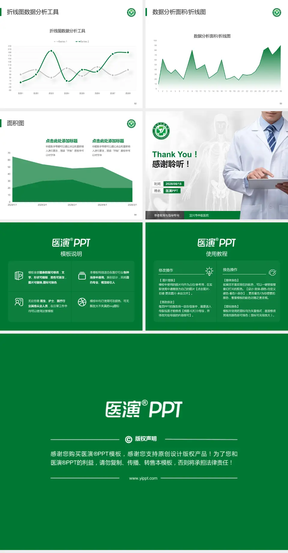 宜兴市中医医院患者教育与指导PPT模板4:3格式幻灯片预览图7