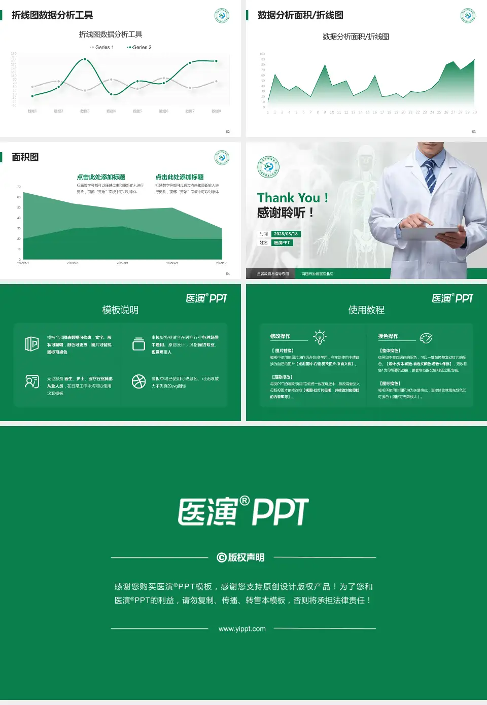 南通市肿瘤医院北院患者教育与指导PPT模板16:9格式幻灯片预览图7