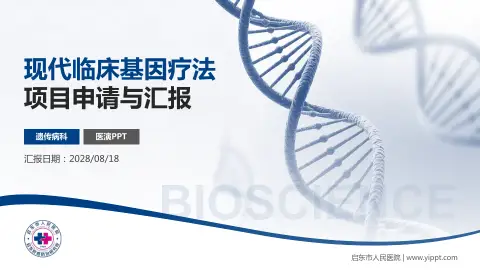 启东市人民医院项目申请与汇报PPT模板