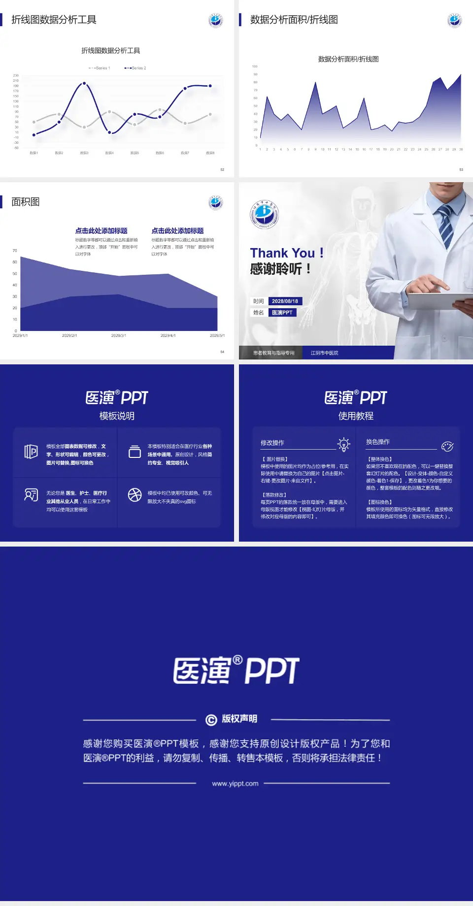 江阴市中医院患者教育与指导PPT模板4:3格式幻灯片预览图7