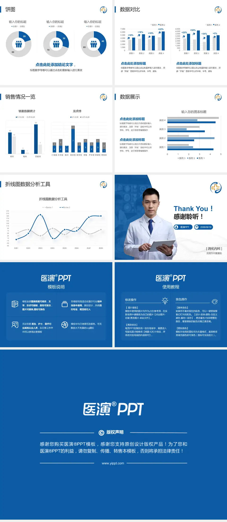 无锡市中医医院病例分享与讨论PPT模板4:3格式幻灯片预览图4