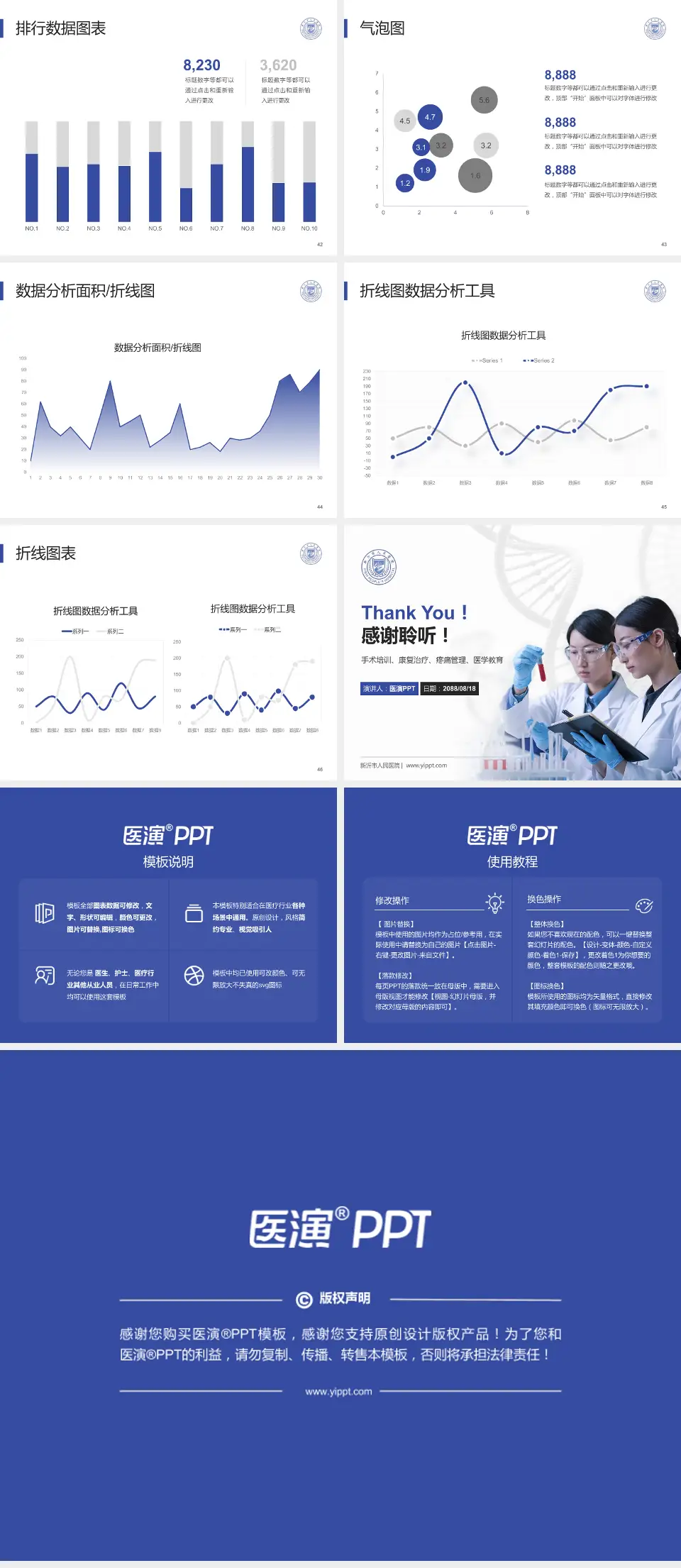 新沂市人民医院科研成果展示PPT模板4:3格式幻灯片预览图6