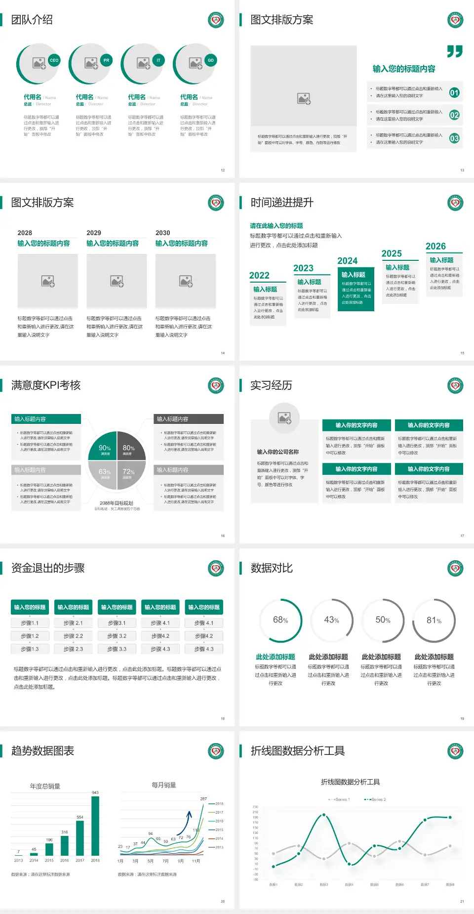 江苏大学附属医院培训与教育PPT模板4:3格式幻灯片预览图3