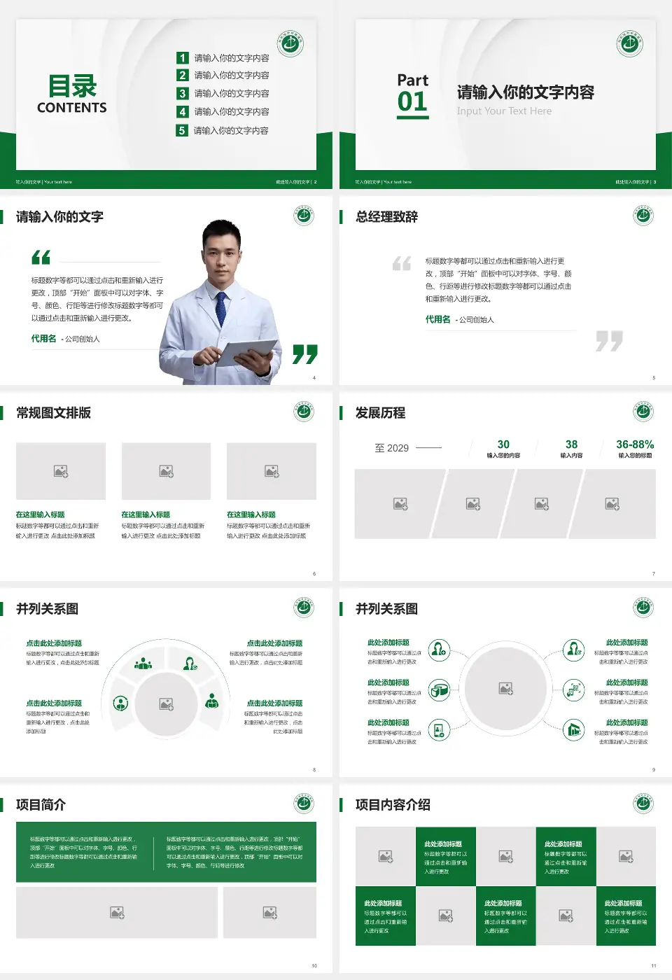 张家港市中医医院医院管理报告PPT模板16:9格式幻灯片预览图2