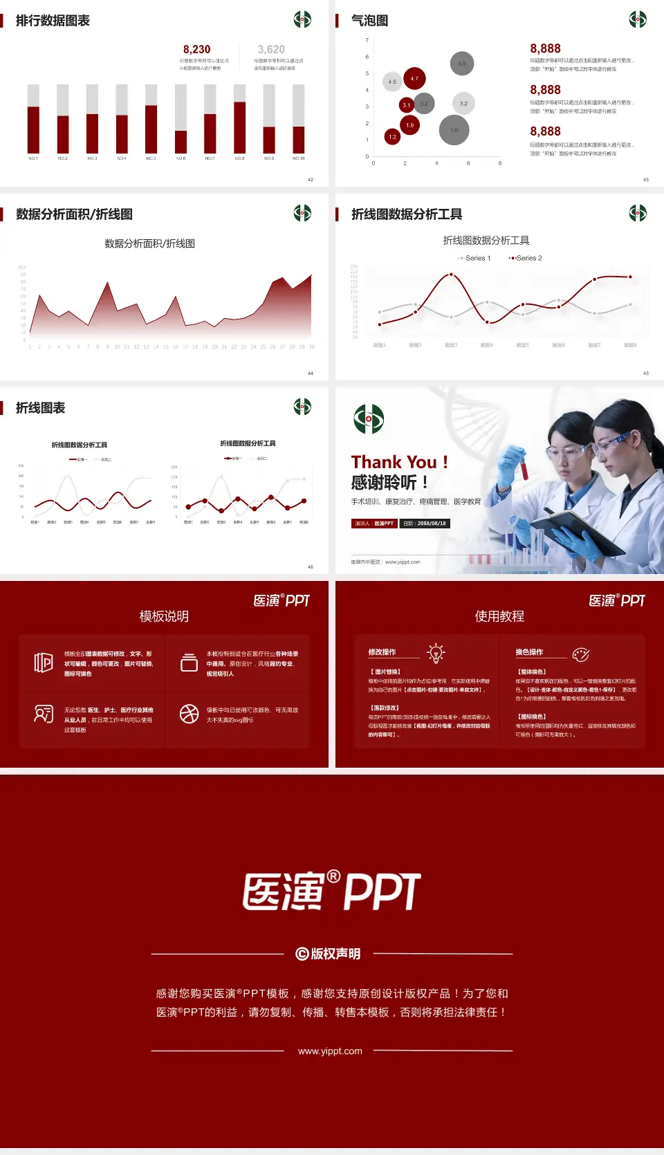 如皋市中医院科研成果展示PPT模板16:9格式幻灯片预览图6