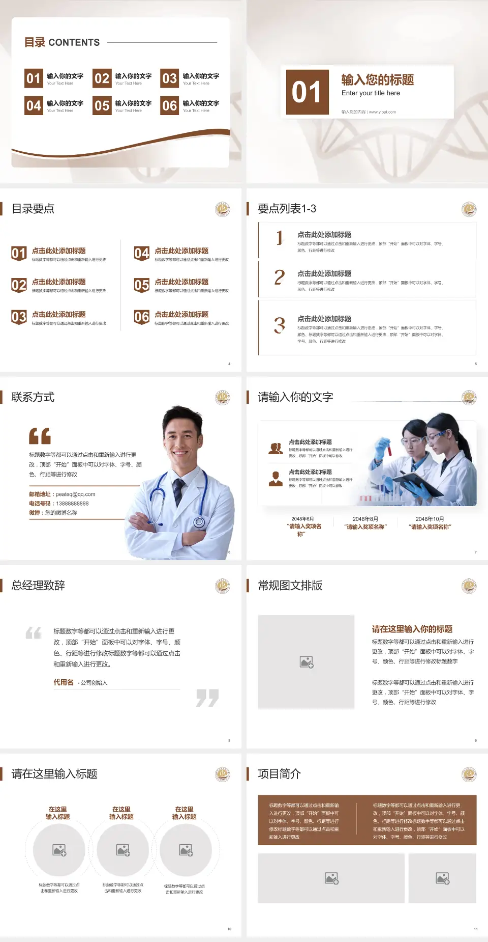 如东县中医院项目申请与汇报PPT模板4:3格式幻灯片预览图2