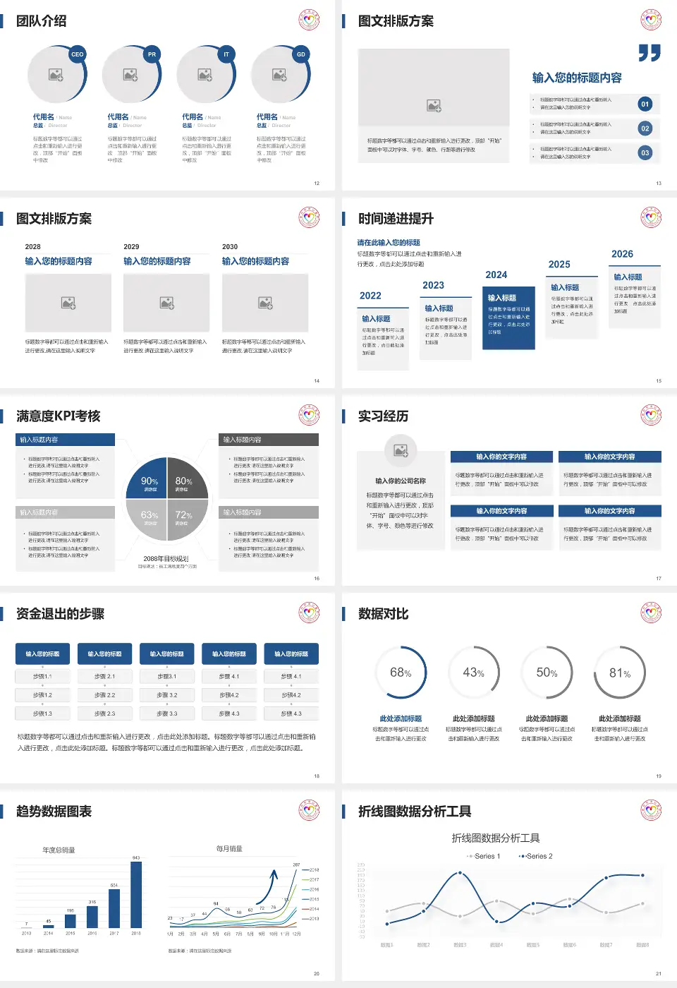 徐州市中心医院培训与教育PPT模板16:9格式幻灯片预览图3
