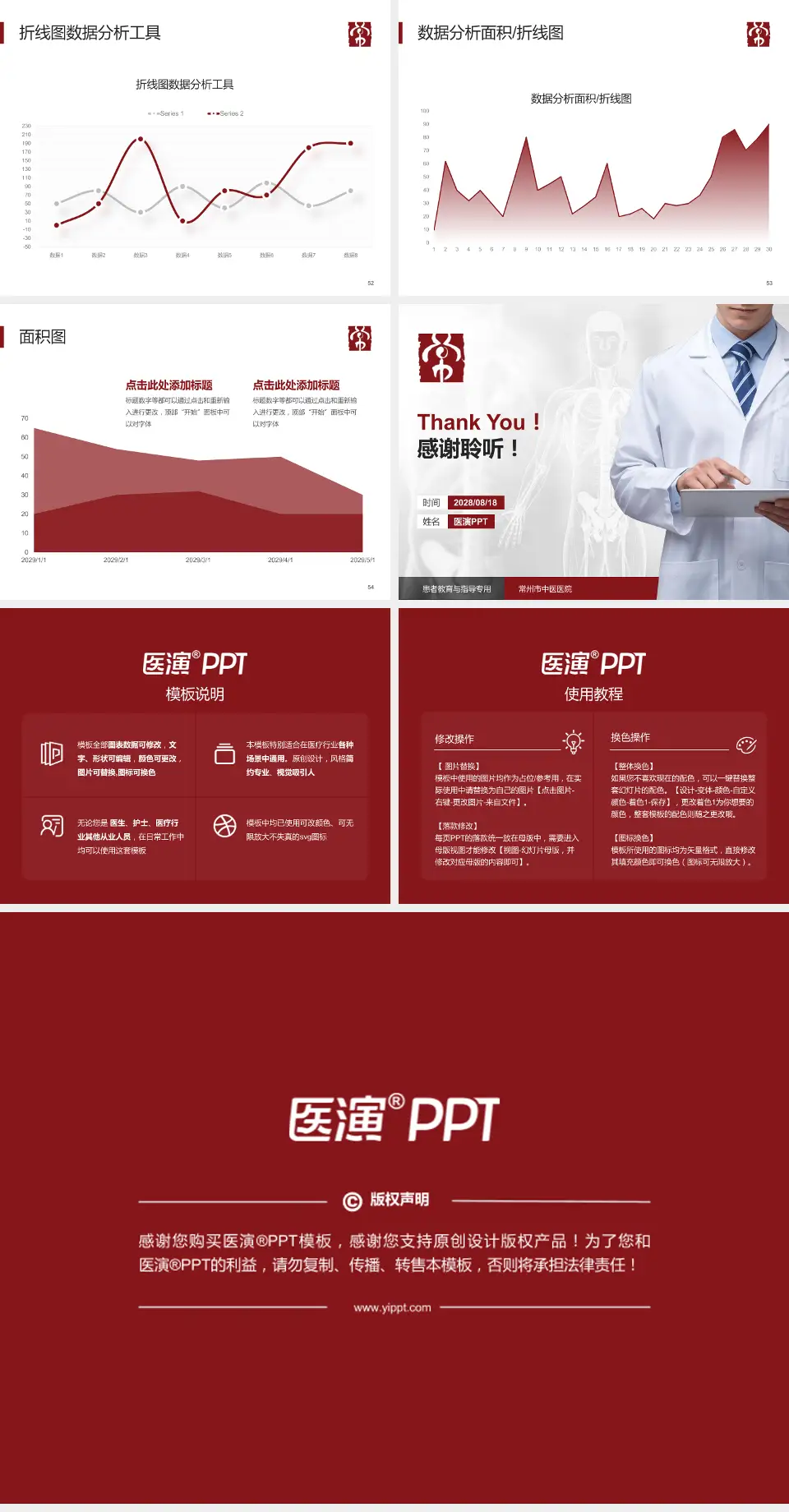 常州市中医医院患者教育与指导PPT模板4:3格式幻灯片预览图7