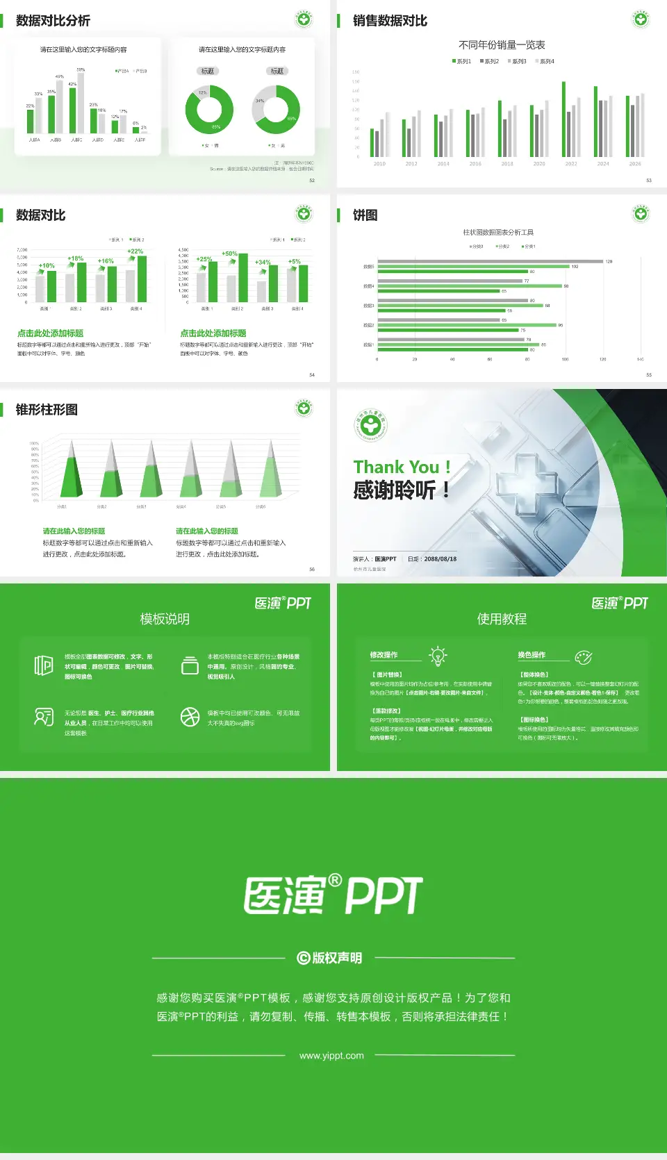 徐州市儿童医院医疗行业比赛专用PPT模板16:9格式幻灯片预览图7
