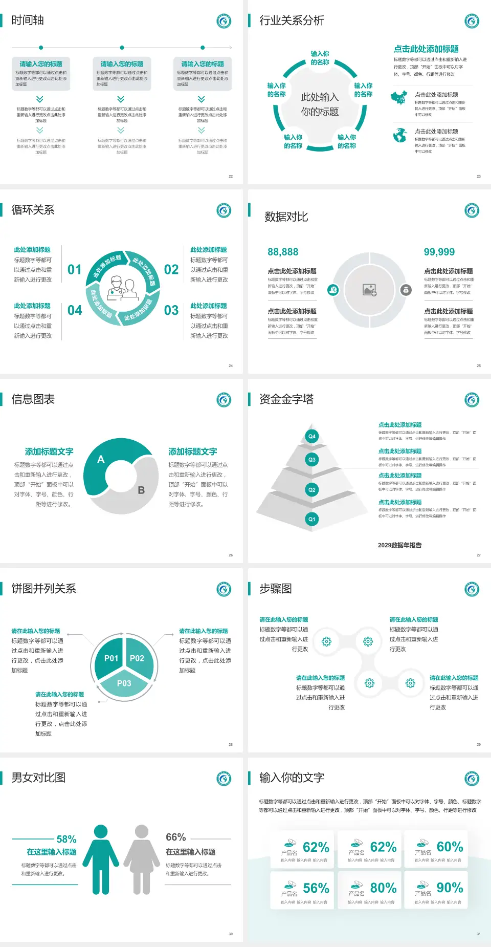 如皋市人民医院医院管理报告PPT模板4:3格式幻灯片预览图4