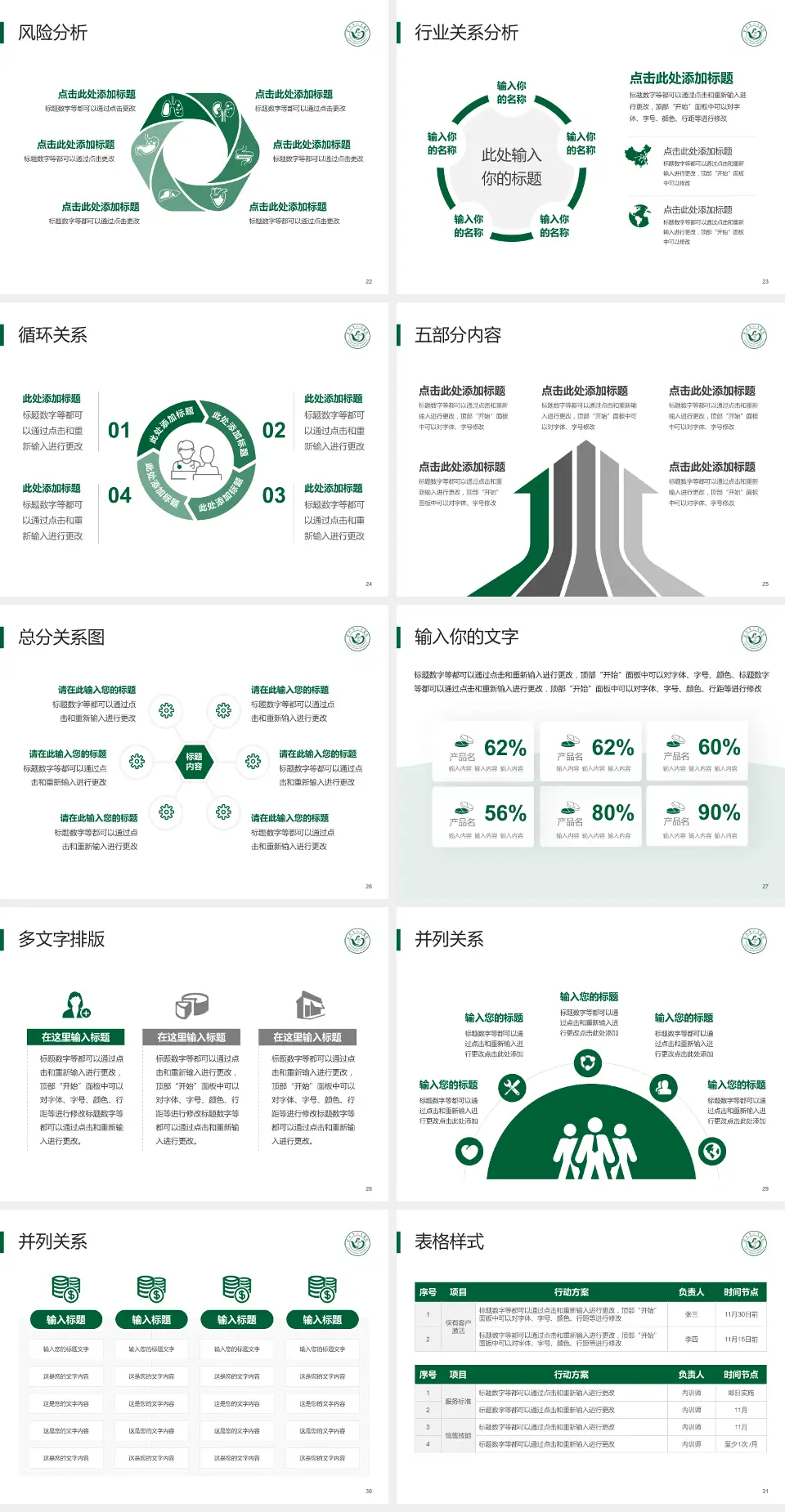 宜兴市人民医院科室介绍与推广PPT模板4:3格式幻灯片预览图4