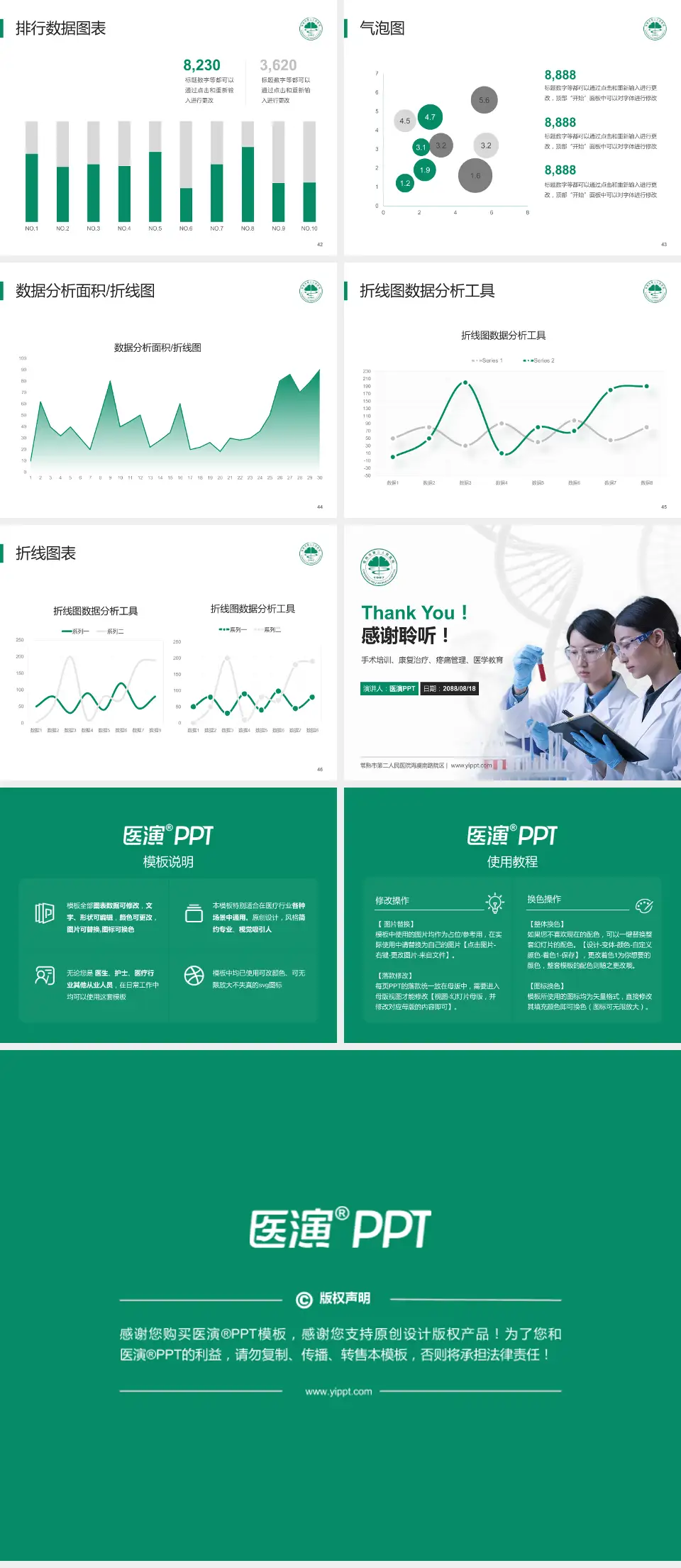 常熟市第二人民医院海虞南路院区科研成果展示PPT模板4:3格式幻灯片预览图6