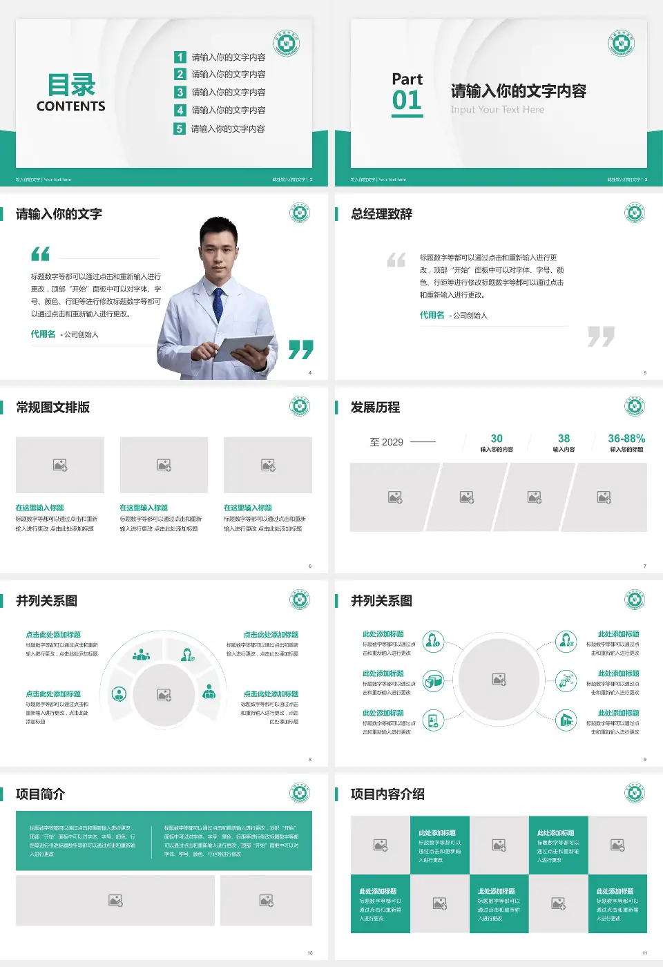 盐城市中医院南分院医院管理报告PPT模板16:9格式幻灯片预览图2