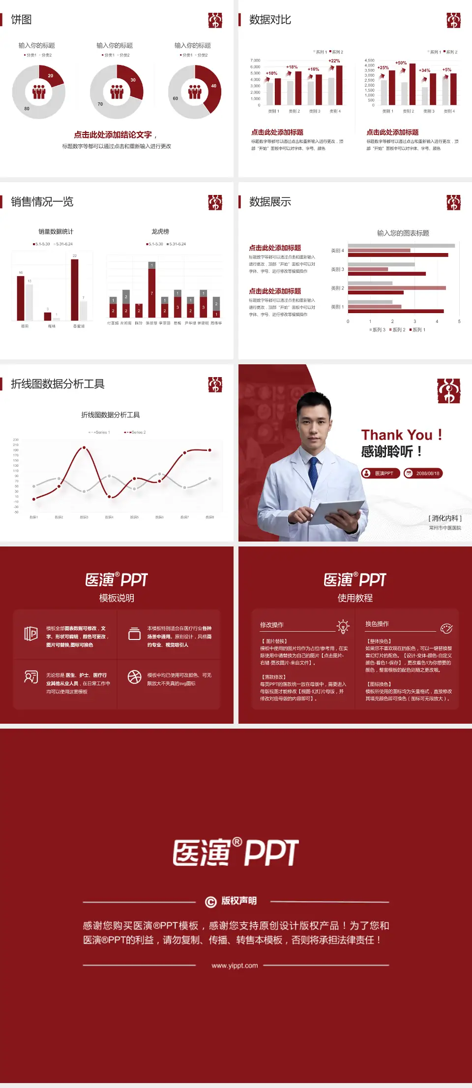 常州市中医医院病例分享与讨论PPT模板4:3格式幻灯片预览图4