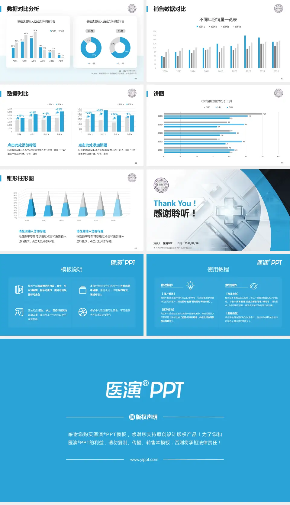 苏州大学附属第四医院(苏州市独墅湖医院)医疗行业比赛专用PPT模板16:9格式幻灯片预览图7