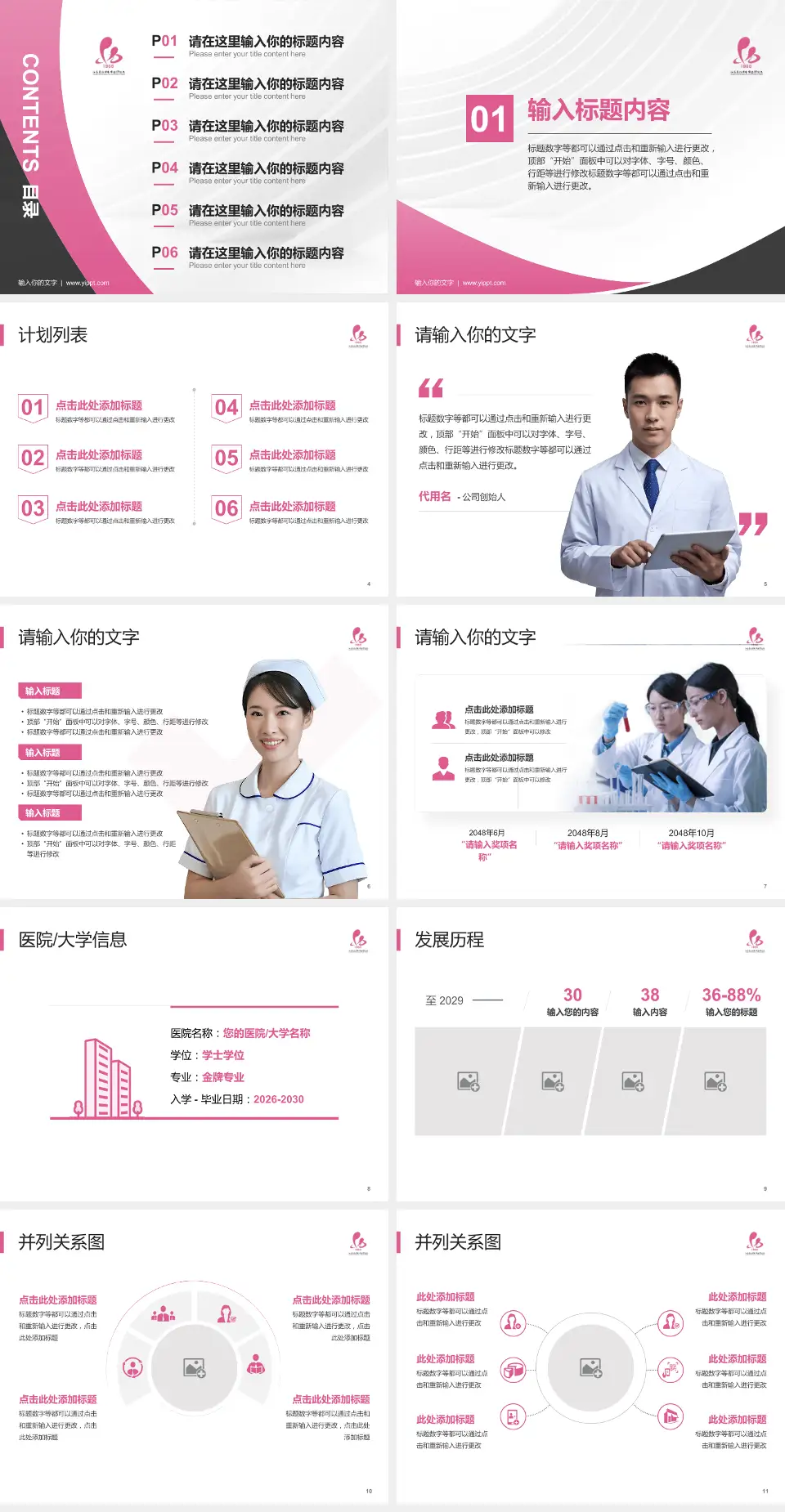 淮安市妇幼保健院医疗行业比赛专用PPT模板4:3格式幻灯片预览图2