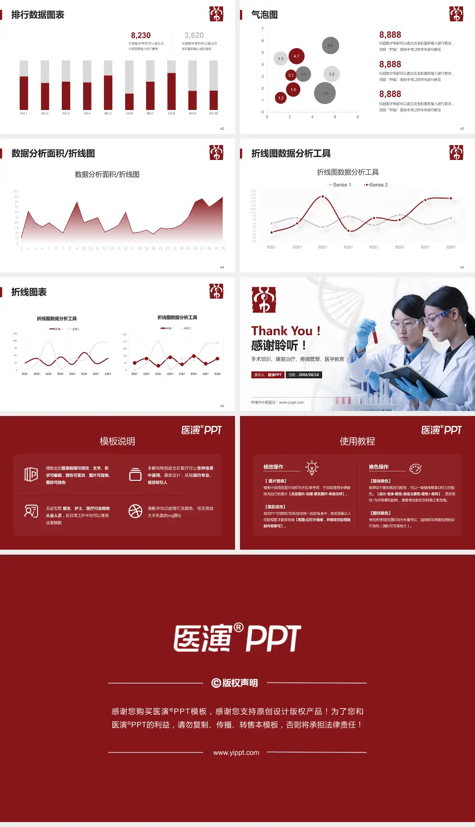 常州市中医医院科研成果展示PPT模板16:9格式幻灯片预览图6