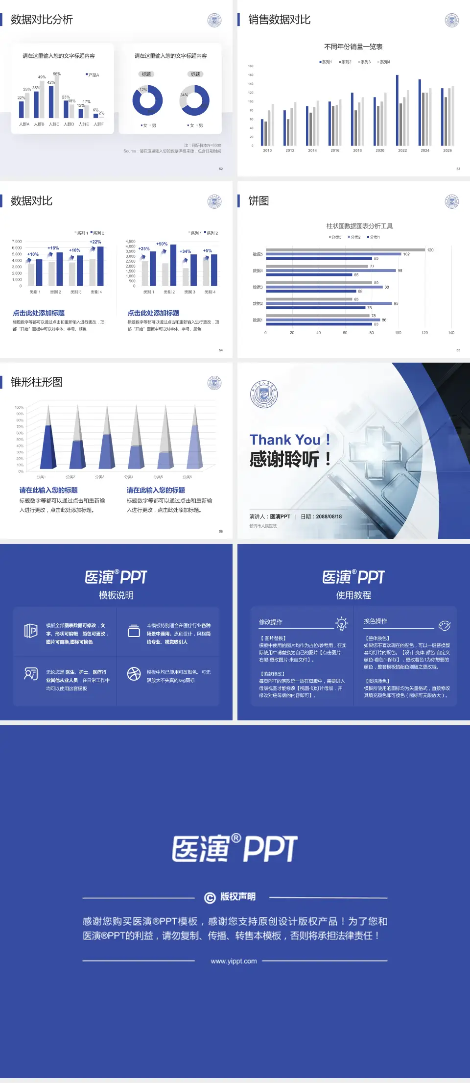 新沂市人民医院医疗行业比赛专用PPT模板4:3格式幻灯片预览图7