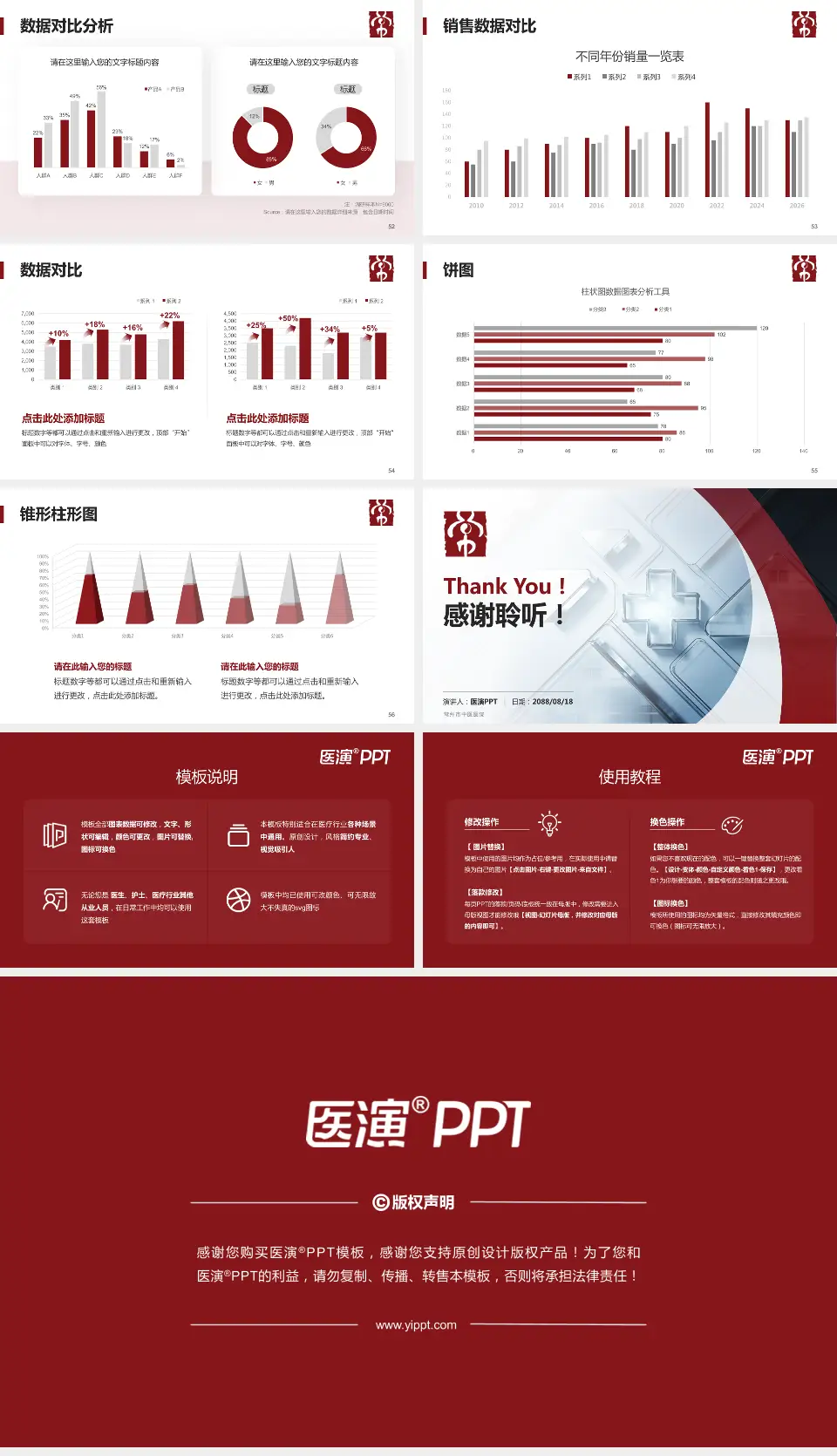 常州市中医医院医疗行业比赛专用PPT模板16:9格式幻灯片预览图7