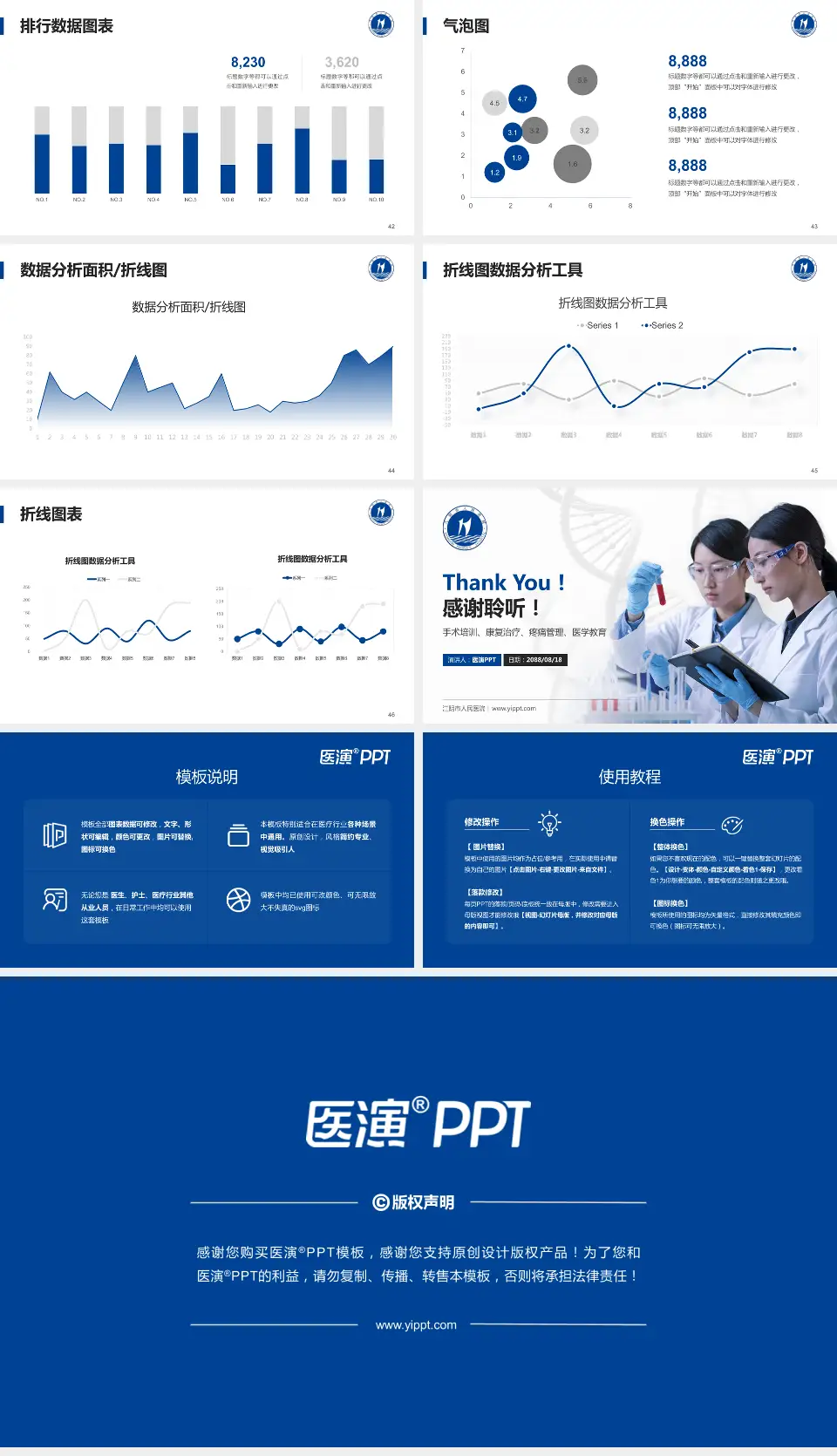 江阴市人民医院科研成果展示PPT模板16:9格式幻灯片预览图6