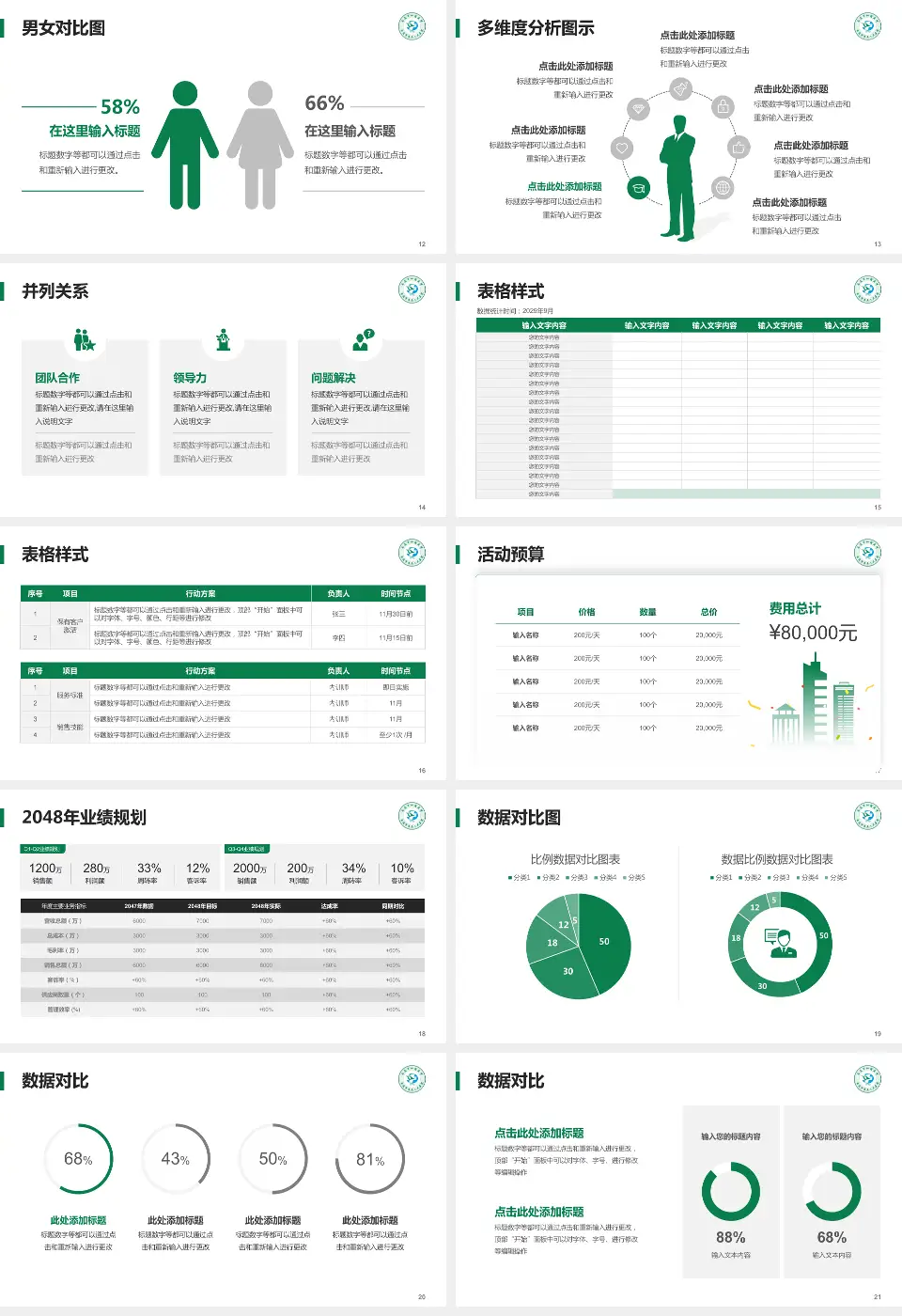 南通市肿瘤医院南院财务与预算报告PPT模板16:9格式幻灯片预览图3