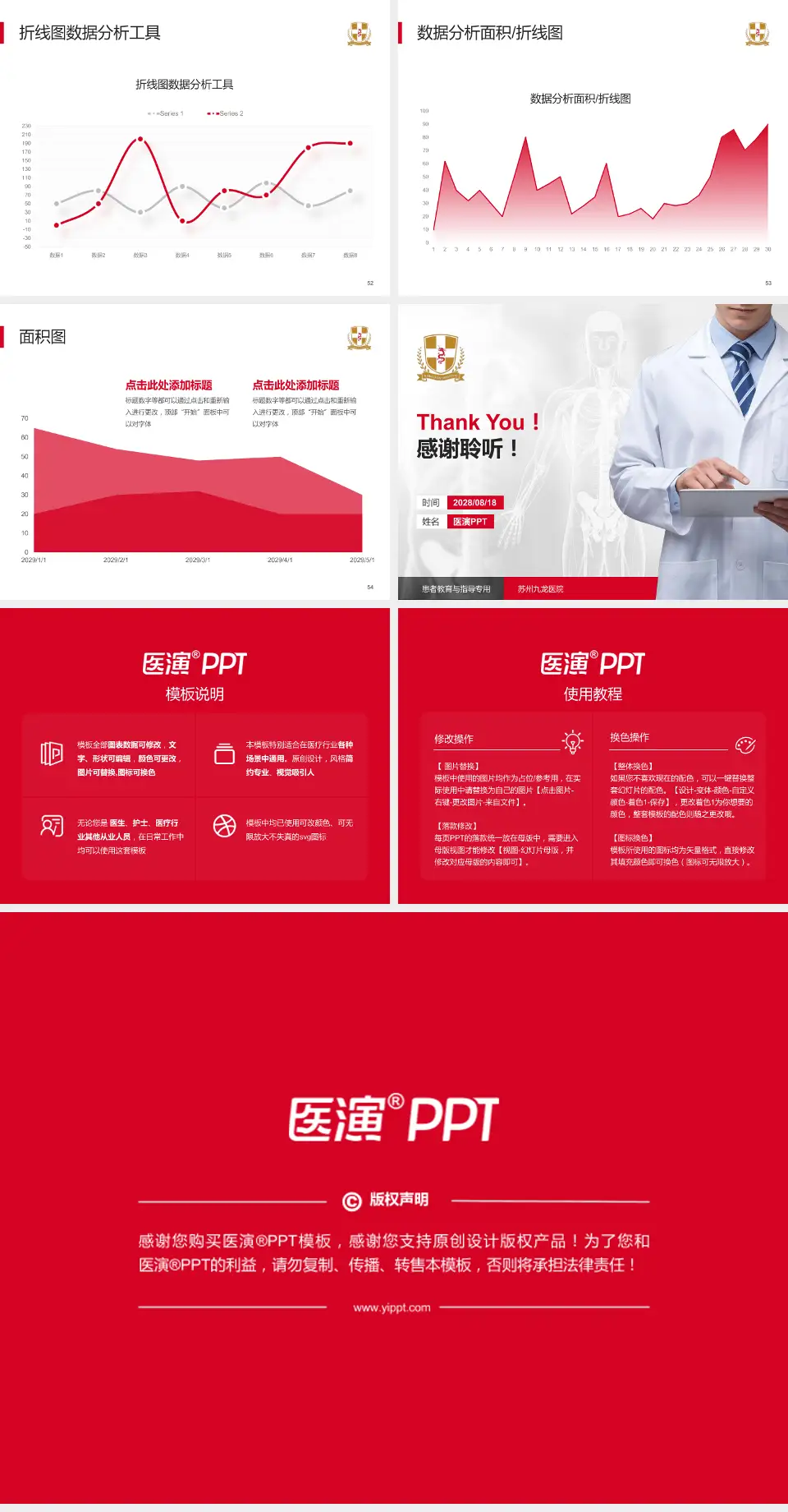 苏州九龙医院患者教育与指导PPT模板4:3格式幻灯片预览图7