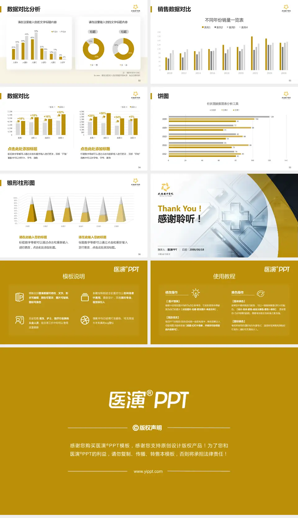 沭阳县中医院医疗行业比赛专用PPT模板16:9格式幻灯片预览图7