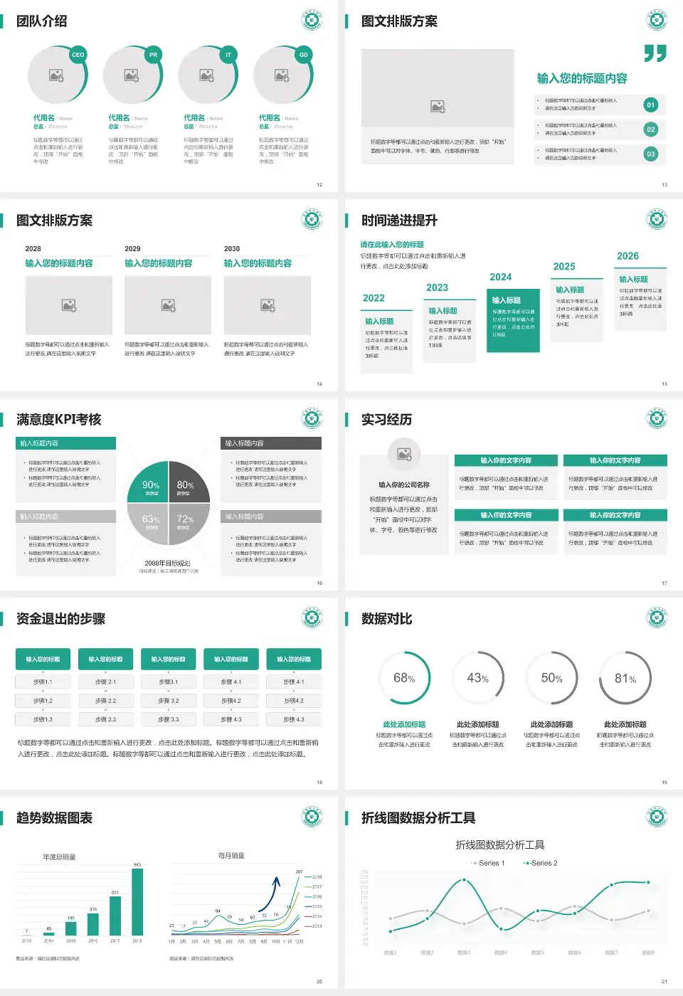 盐城市中医院南分院培训与教育PPT模板16:9格式幻灯片预览图3