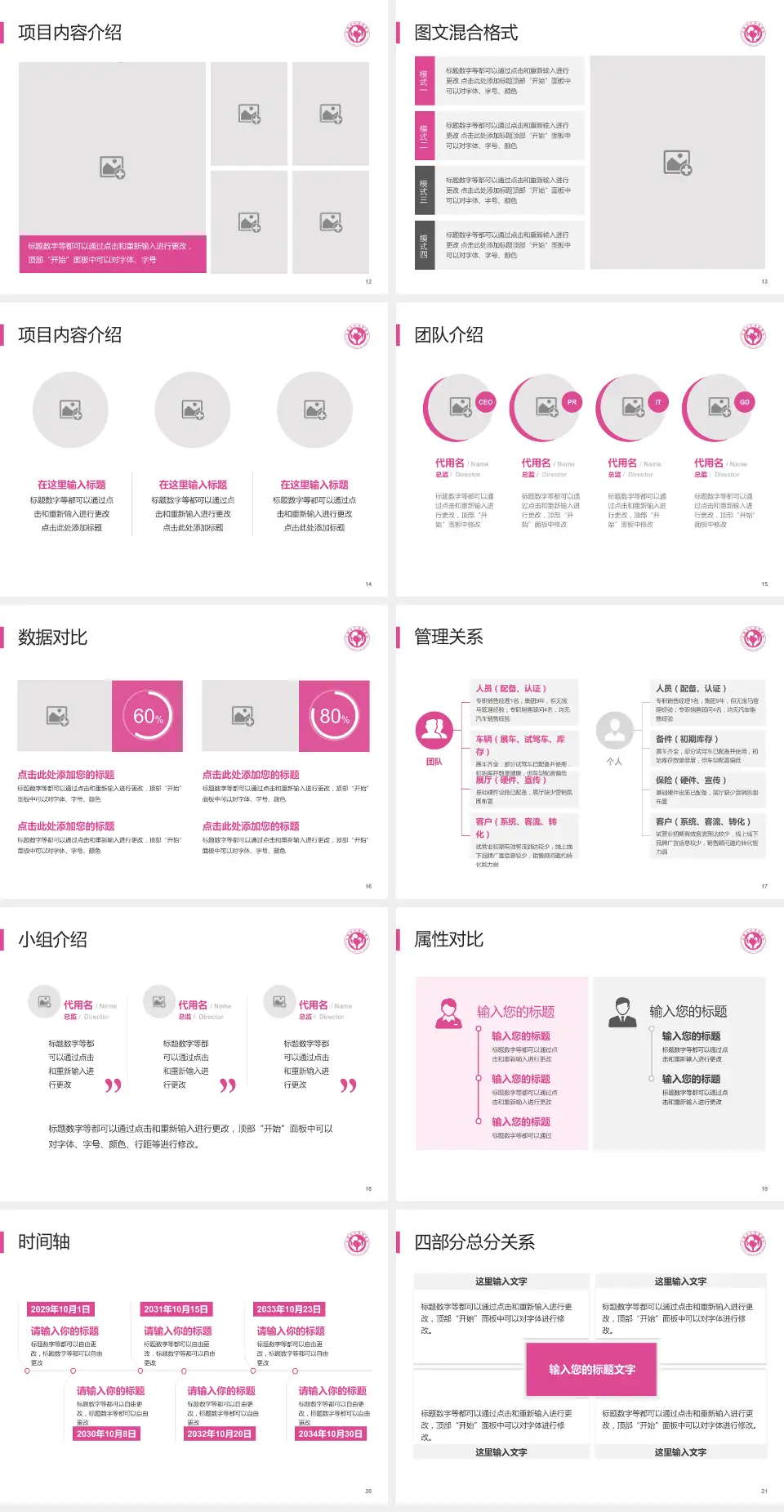 无锡市妇幼保健院科室介绍与推广PPT模板4:3格式幻灯片预览图3