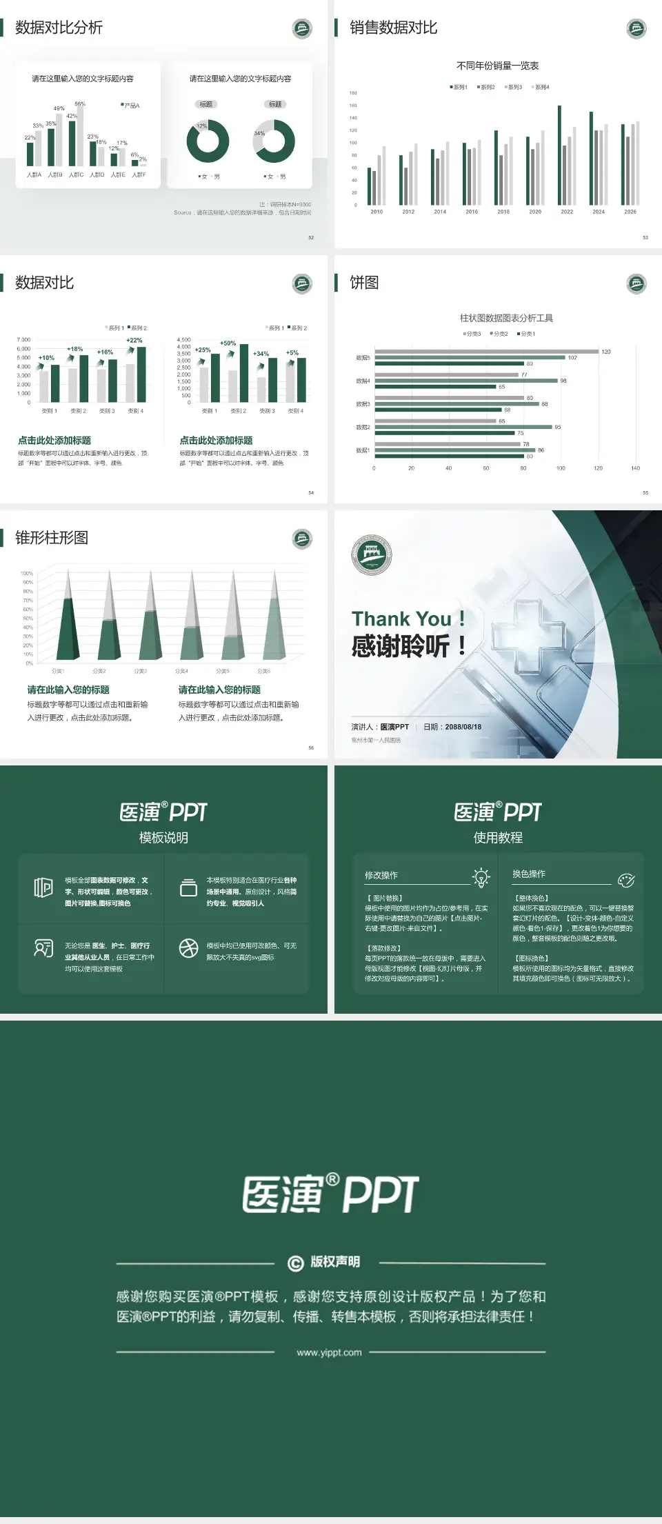 常州市第一人民医院医疗行业比赛专用PPT模板4:3格式幻灯片预览图7