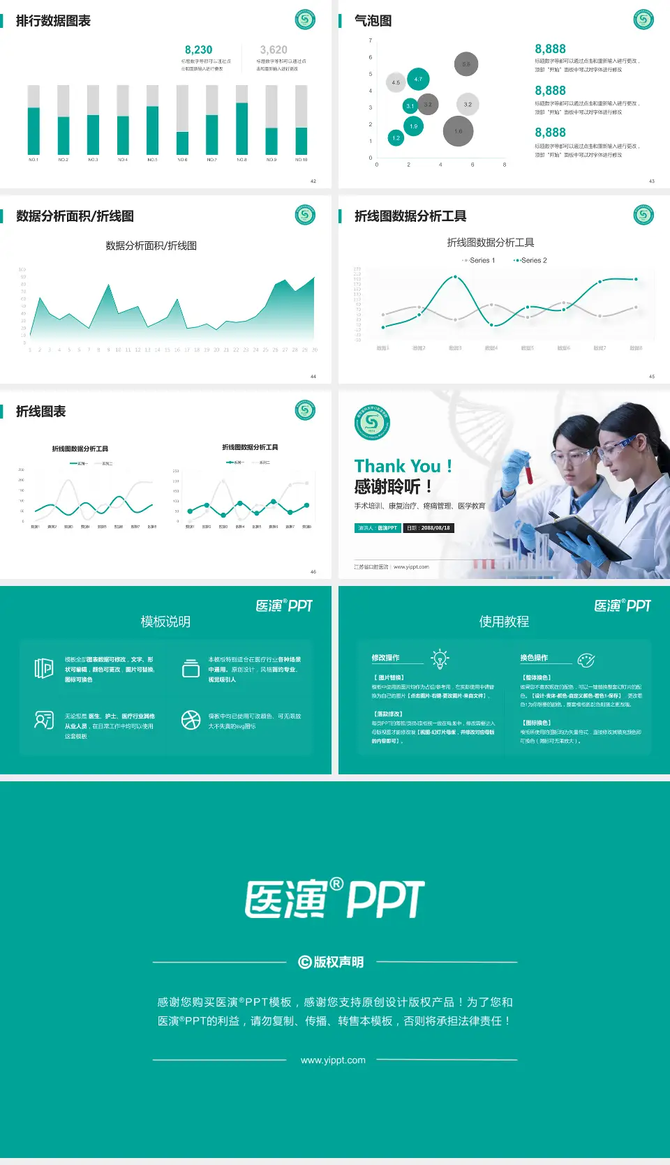 江苏省口腔医院科研成果展示PPT模板16:9格式幻灯片预览图6