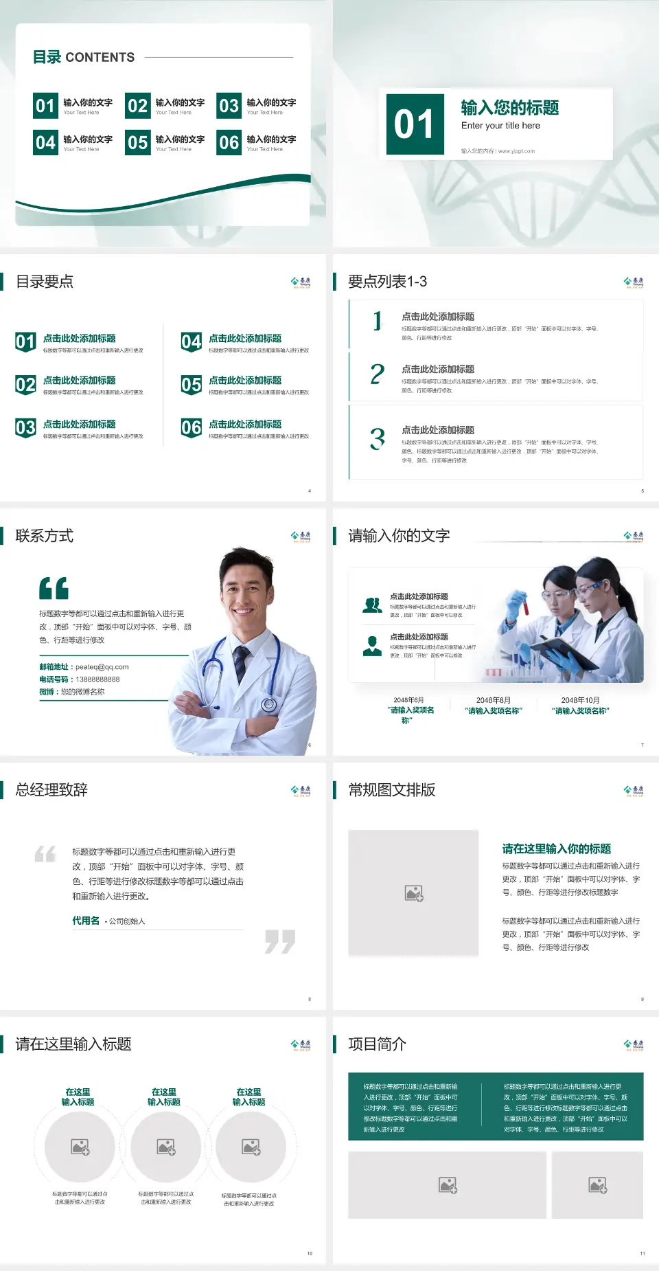 泰康仙林鼓楼医院项目申请与汇报PPT模板4:3格式幻灯片预览图2