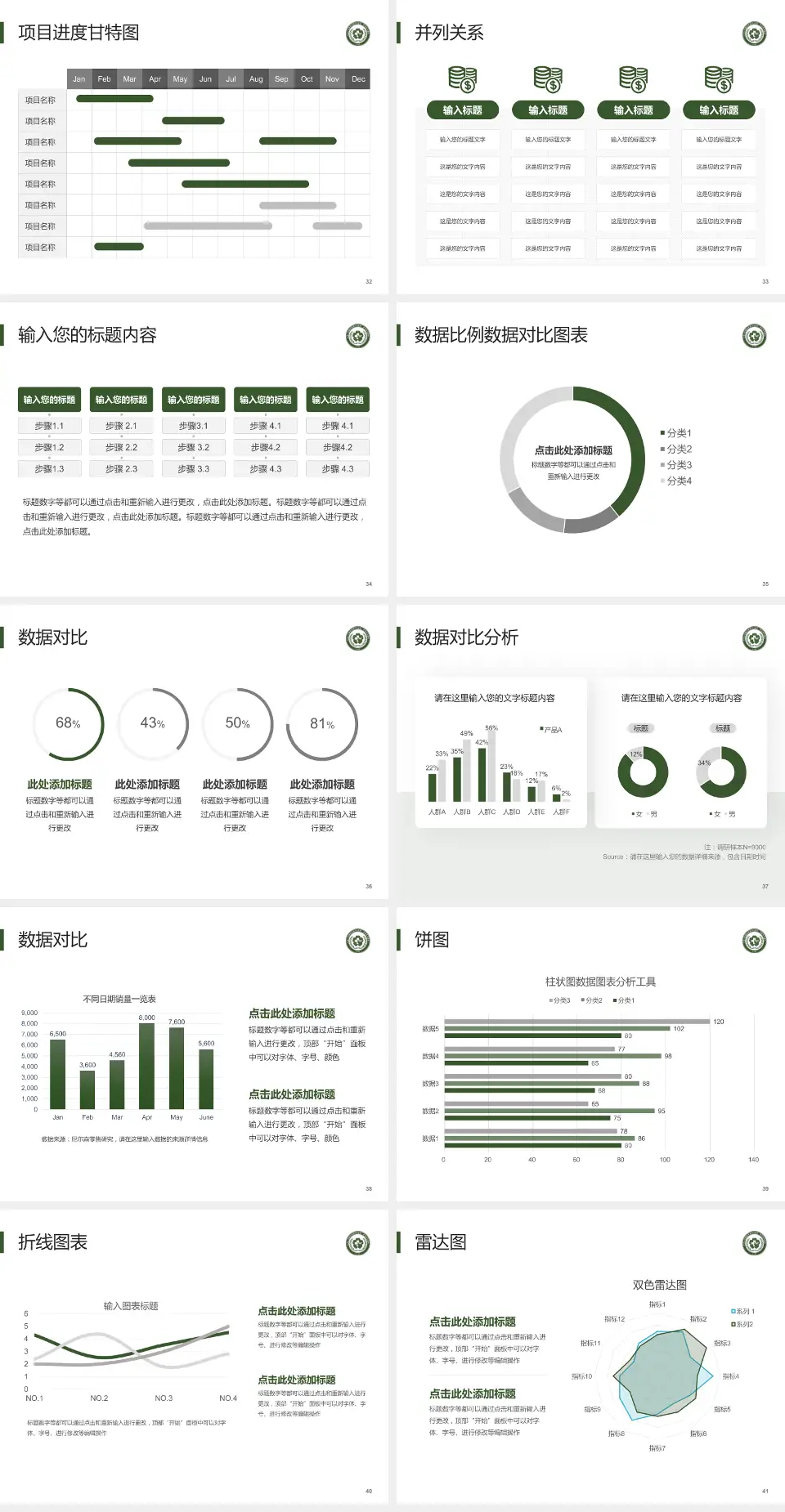 常州和平医院项目申请与汇报PPT模板4:3格式幻灯片预览图5