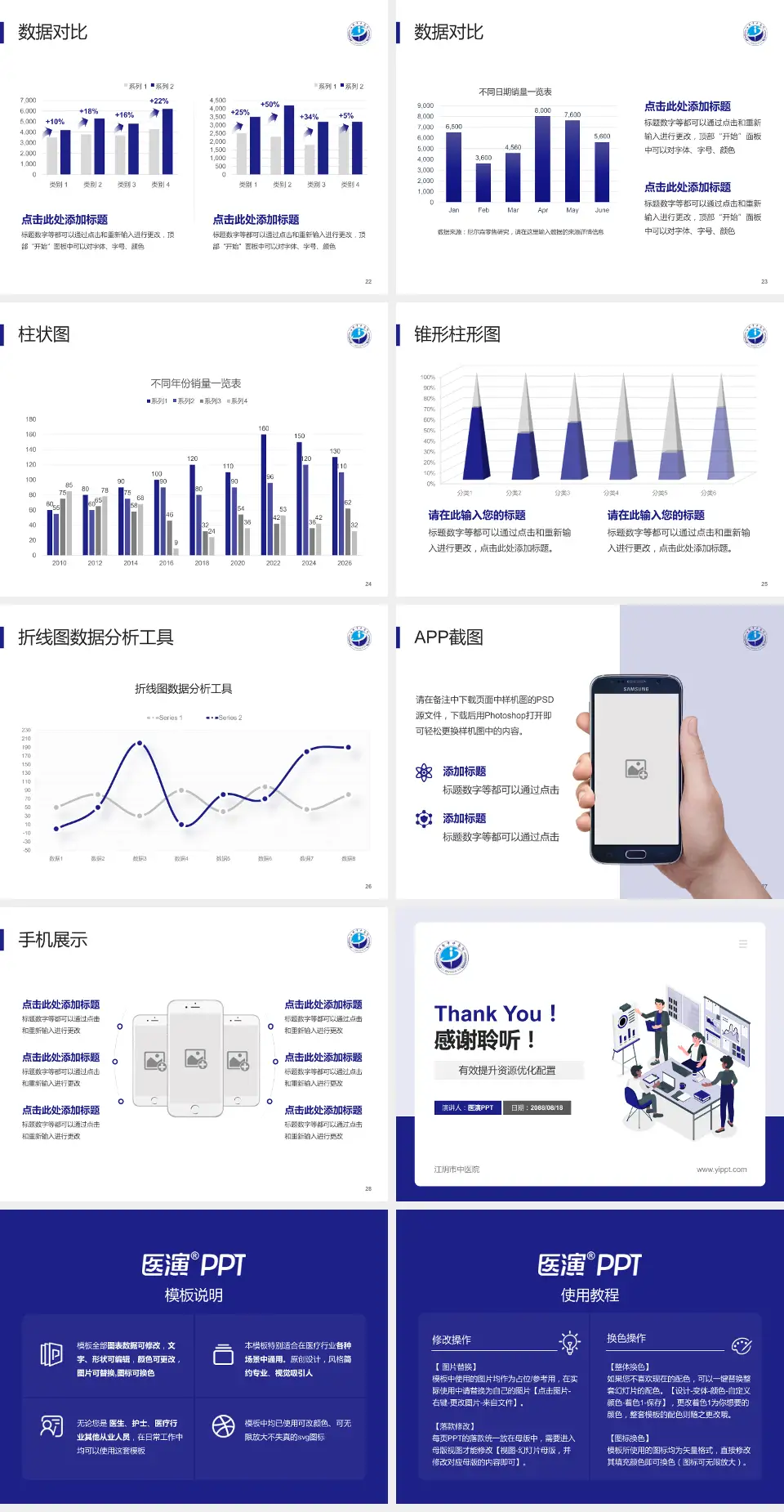 江阴市中医院财务与预算报告PPT模板4:3格式幻灯片预览图4