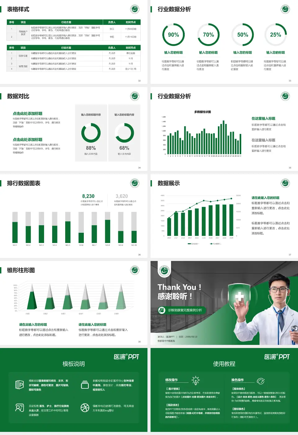 张家港市中医医院医疗知识普及PPT模板16:9格式幻灯片预览图5