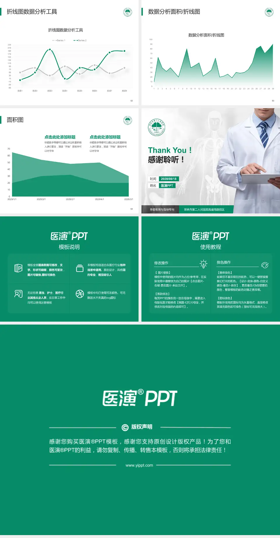 常熟市第二人民医院海虞南路院区患者教育与指导PPT模板4:3格式幻灯片预览图7