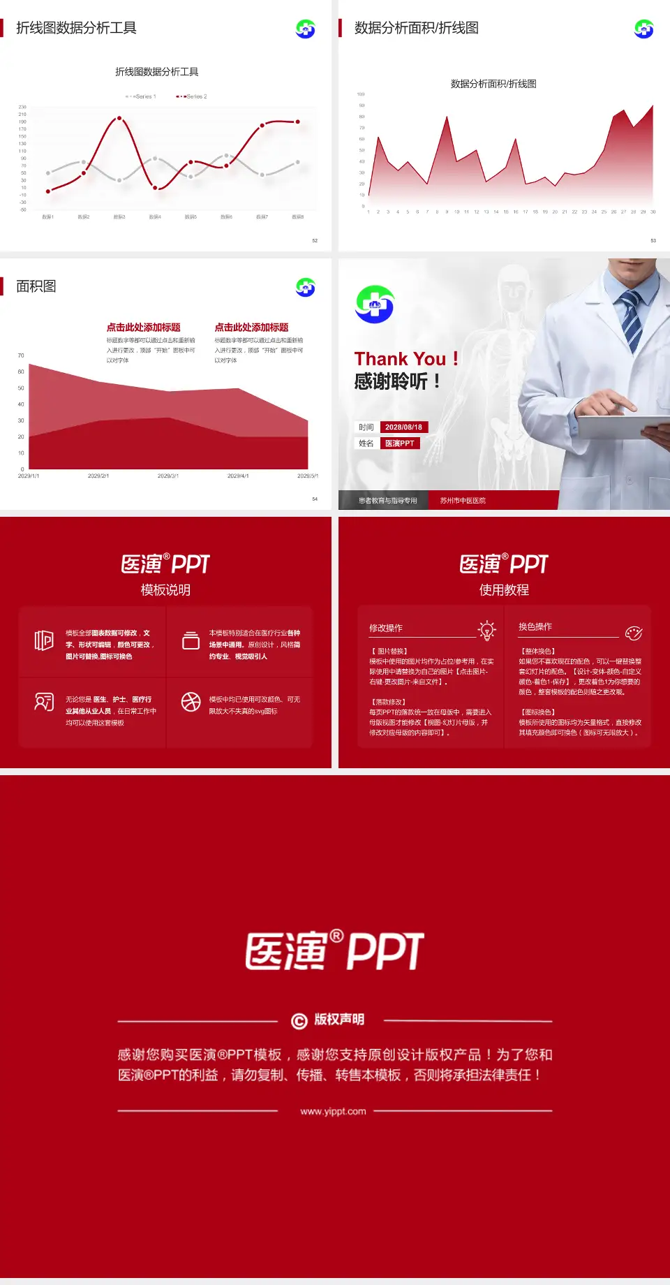 苏州市中医医院患者教育与指导PPT模板4:3格式幻灯片预览图7