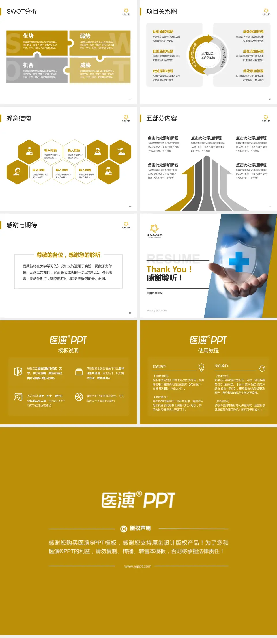 沭阳县中医院个人求职应聘简历PPT模板4:3格式幻灯片预览图4