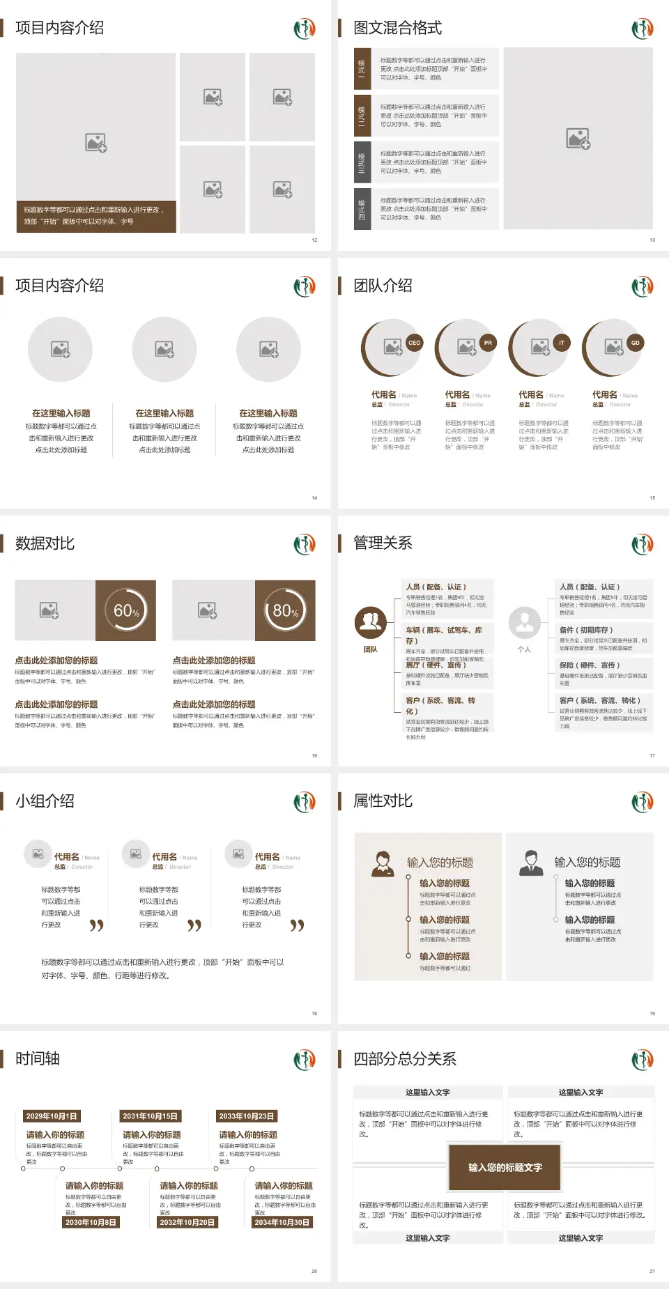江苏省第二中医院科室介绍与推广PPT模板4:3格式幻灯片预览图3