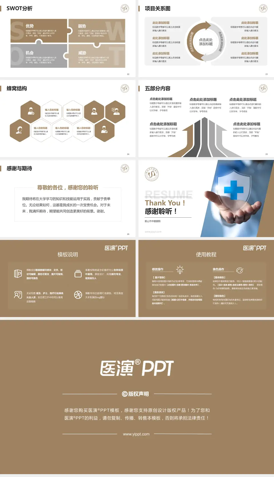 昆山市中医医院个人求职应聘简历PPT模板16:9格式幻灯片预览图4